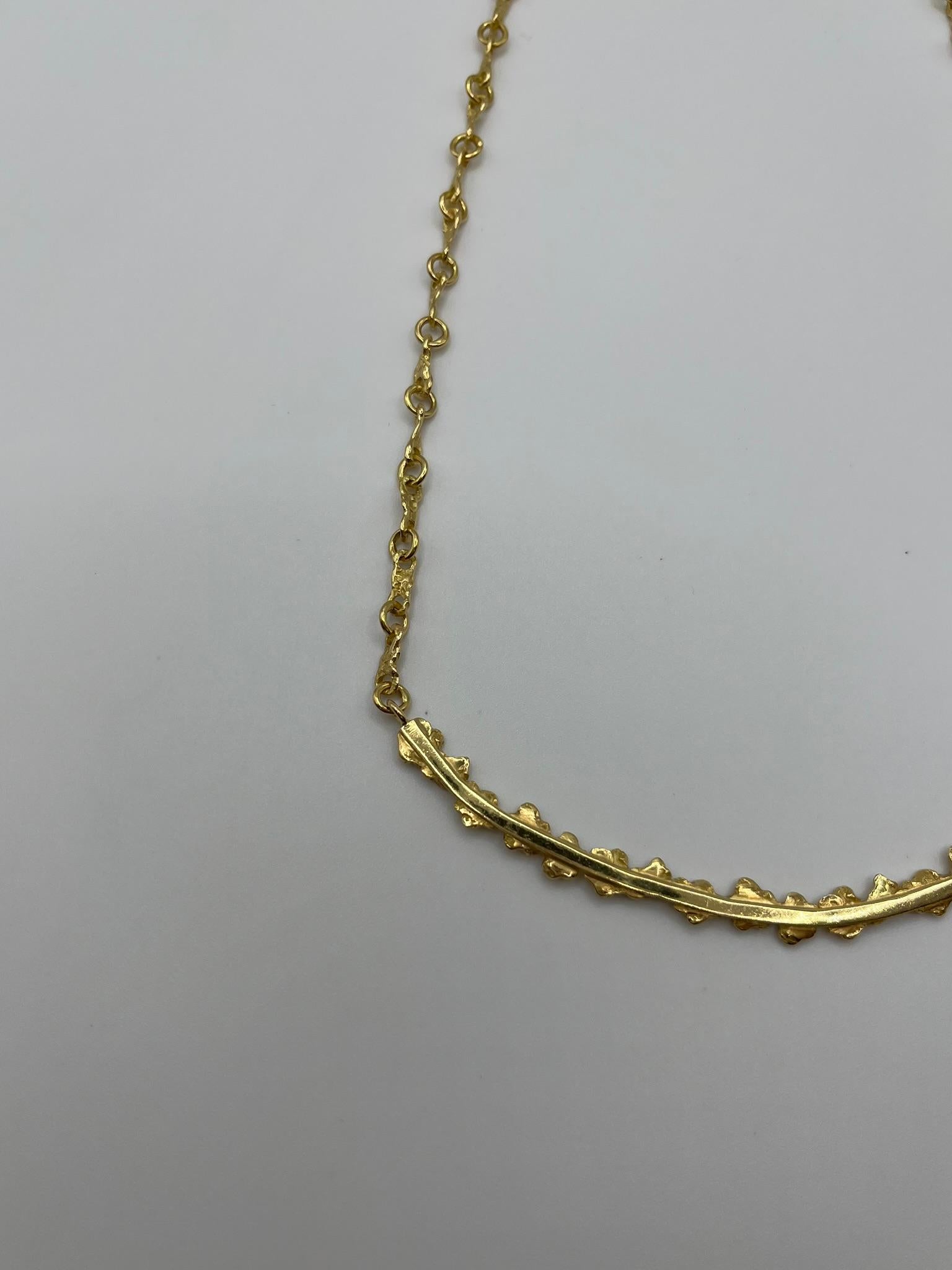 Collier ras-de-cou en or jaune 18 carats fait à la main. en vente 7