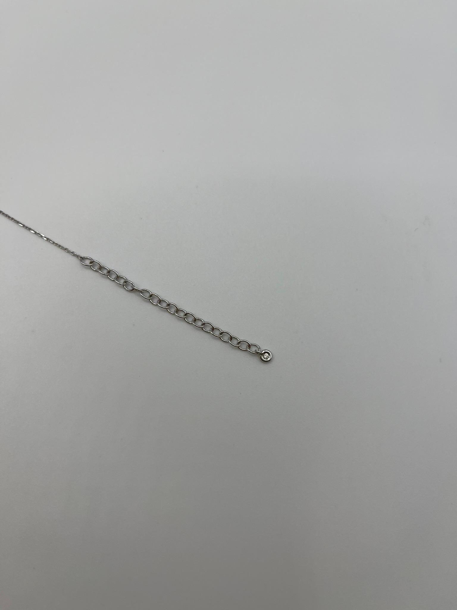 Collana girocollo Gucci Running G in oro bianco 18 kt. e diamanti in vendita 4