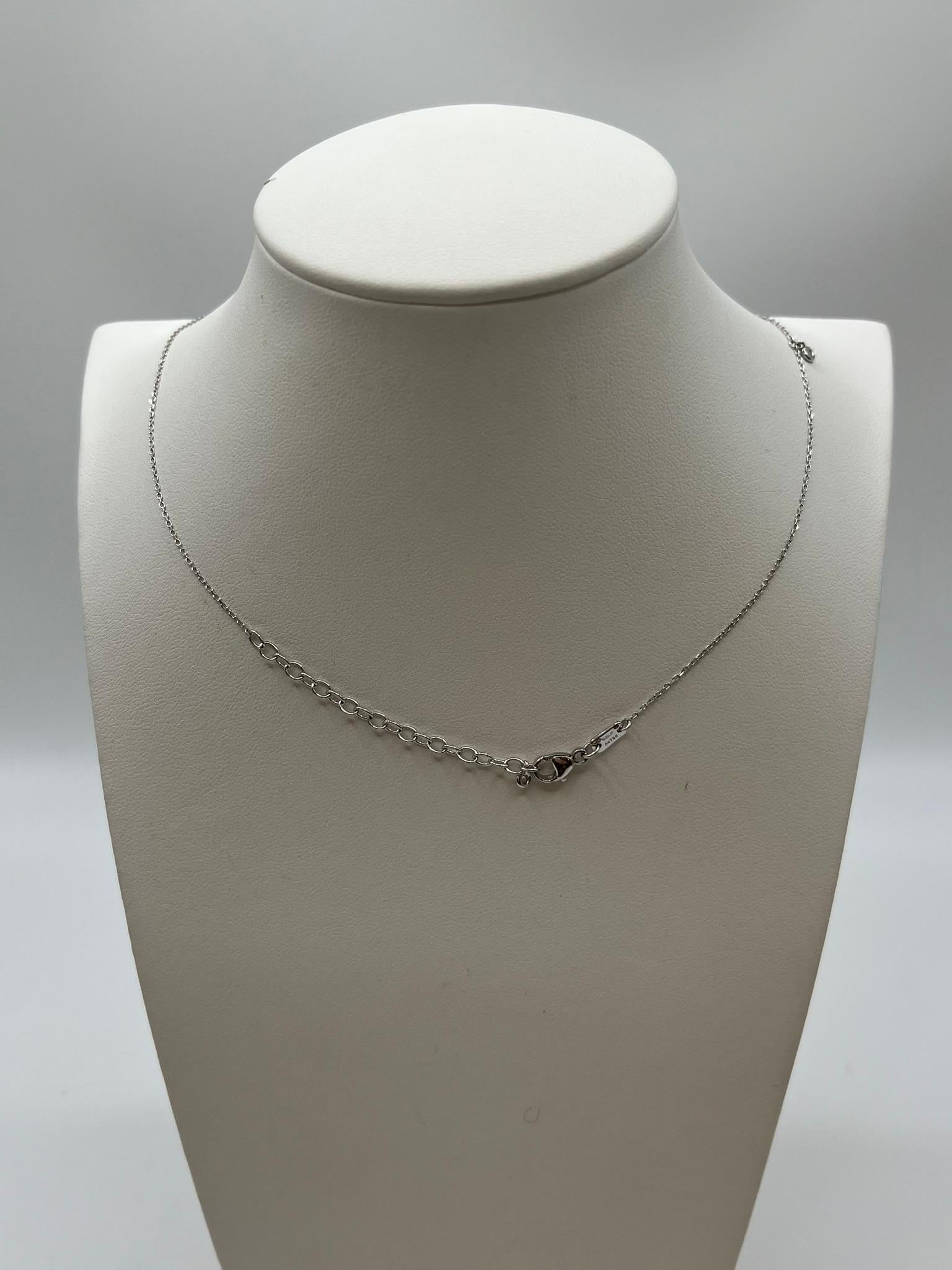 Donna Collana girocollo Gucci Running G in oro bianco 18 kt. e diamanti in vendita