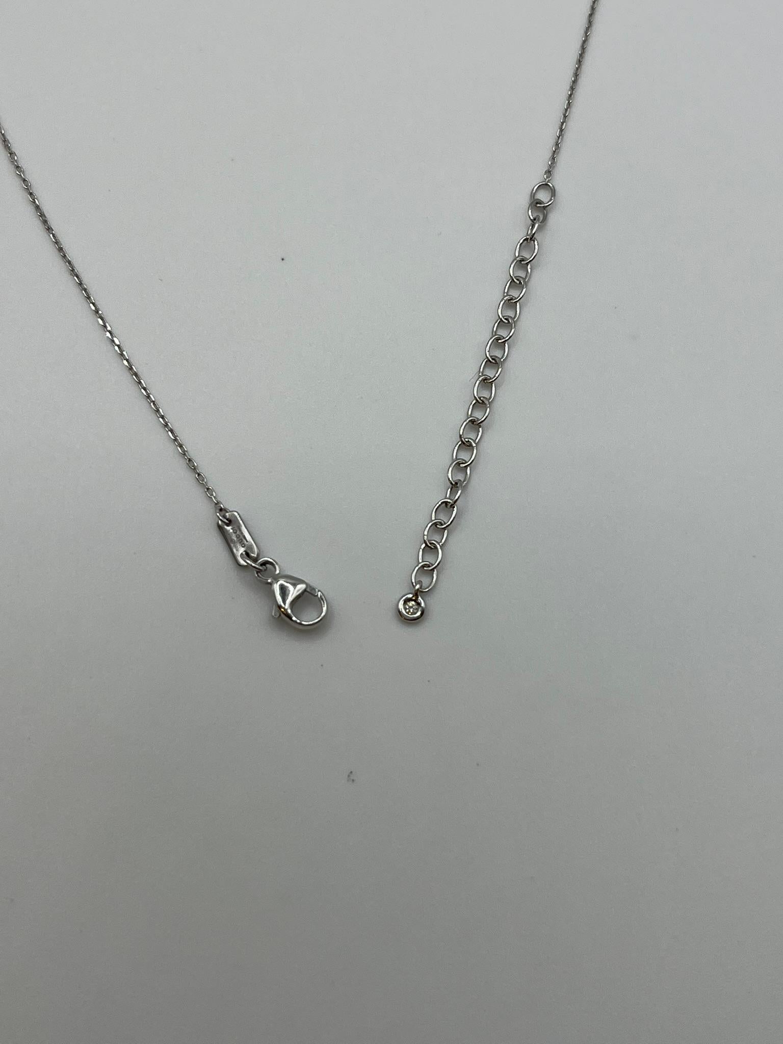 Collana girocollo Gucci Running G in oro bianco 18 kt. e diamanti in vendita 2