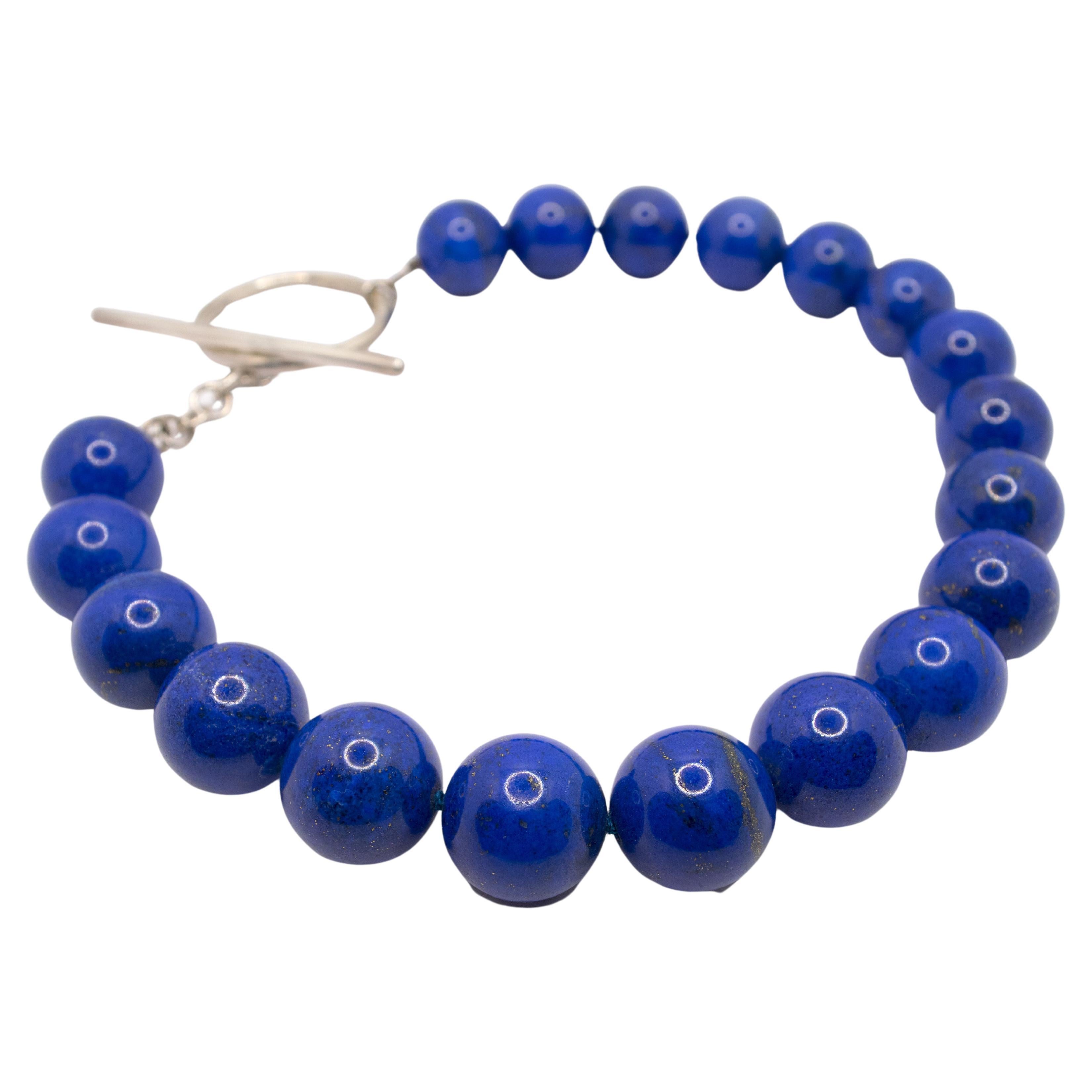 Collier en argent et lapis-lazuli en vente