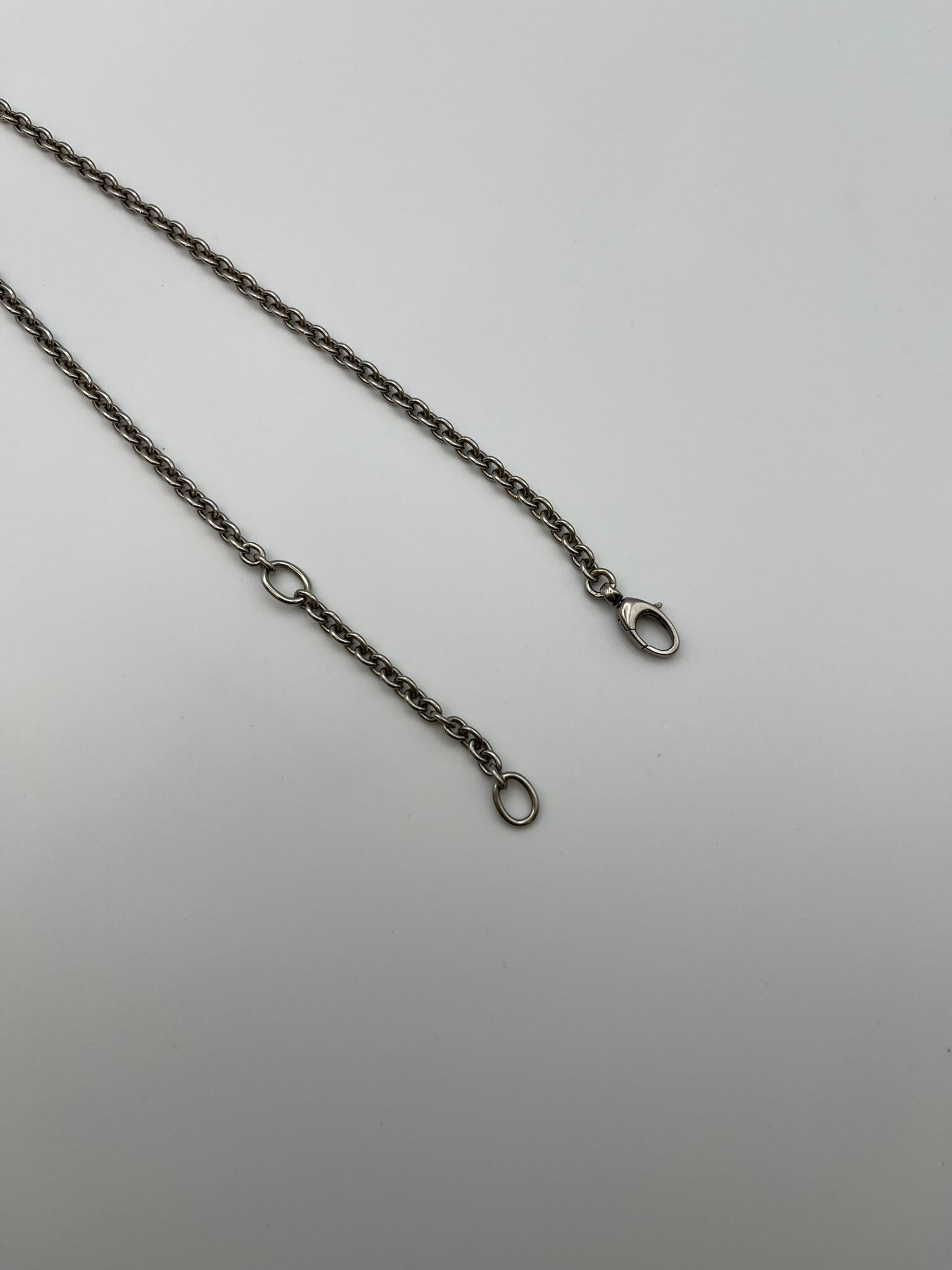 Collier Gucci à mors de cheval avec bambou argenté en vente 4