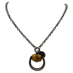 Gucci Horsebit necklace with silver bamboo
