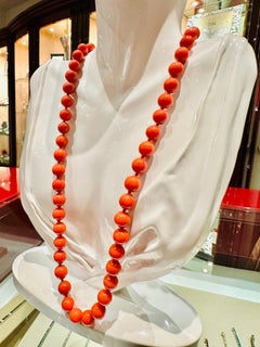 Collana in Corallo Rosso di Sardegna con Chiusura in Oro 18kt