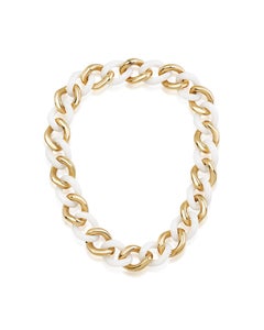 Collana in Oro e Ceramica Bianca Maglia XS - Collezione FASHION GROUMETTE*