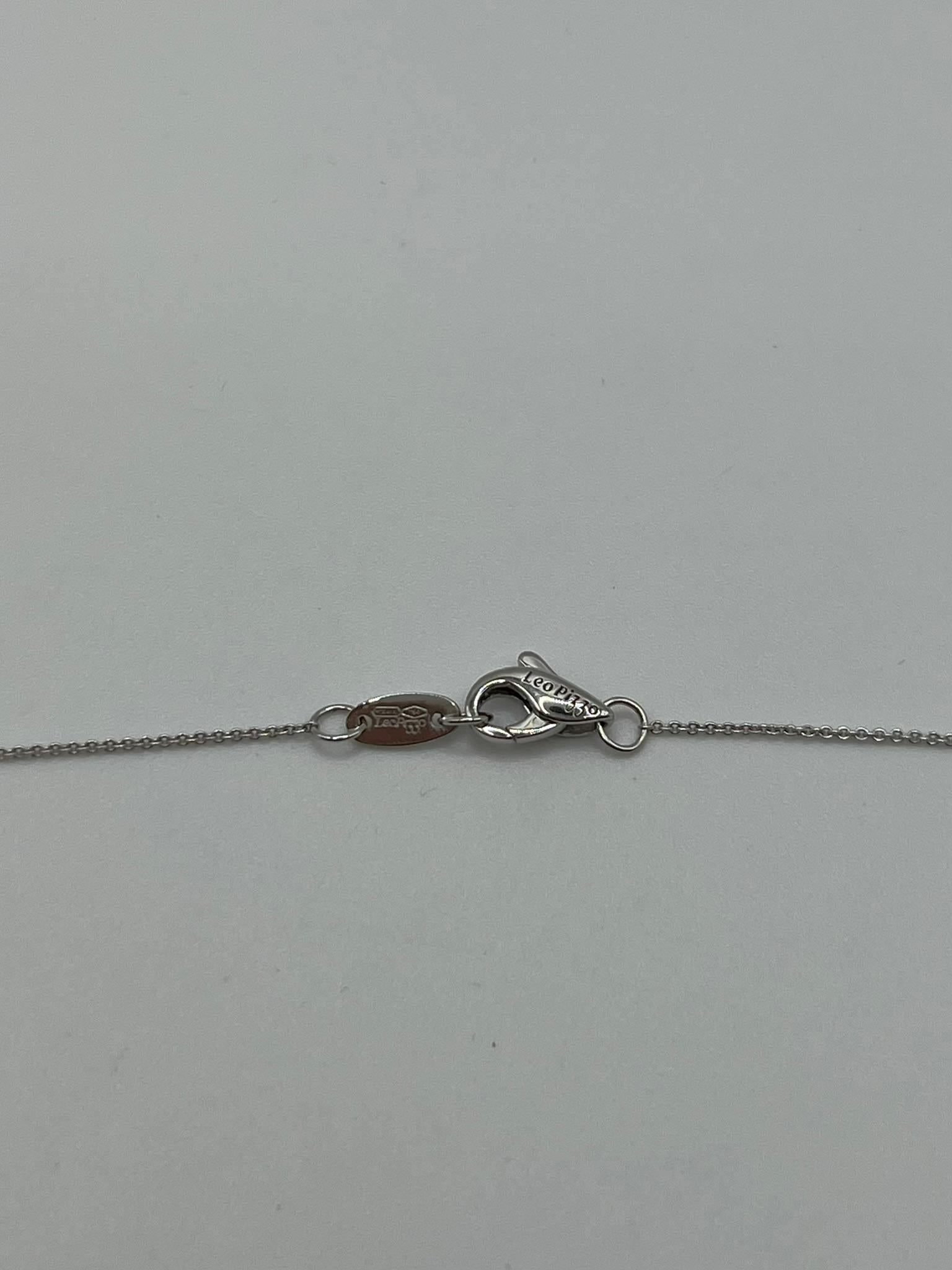 Collana Leopizzo ciondolo a Fiore con zaffiri e diamanti in vendita 3