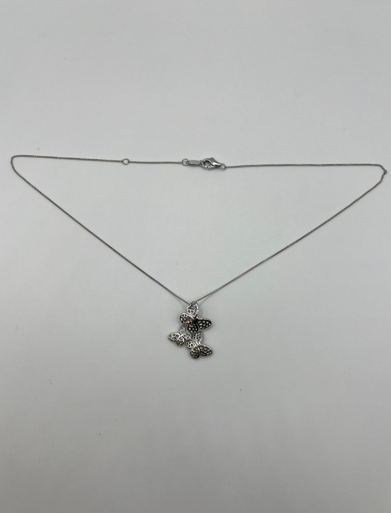 Collana Leopizzo ciondolo con farfalle con zaffiri e diamanti In condizioni Nuovo in vendita a Abano Terme, IT