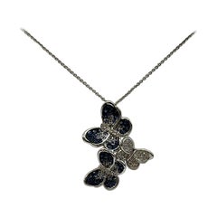 Collana Leopizzo ciondolo con farfalle con zaffiri e diamanti