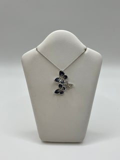 Collana Leopizzo ciondolo con farfalle con zaffiri e diamanti