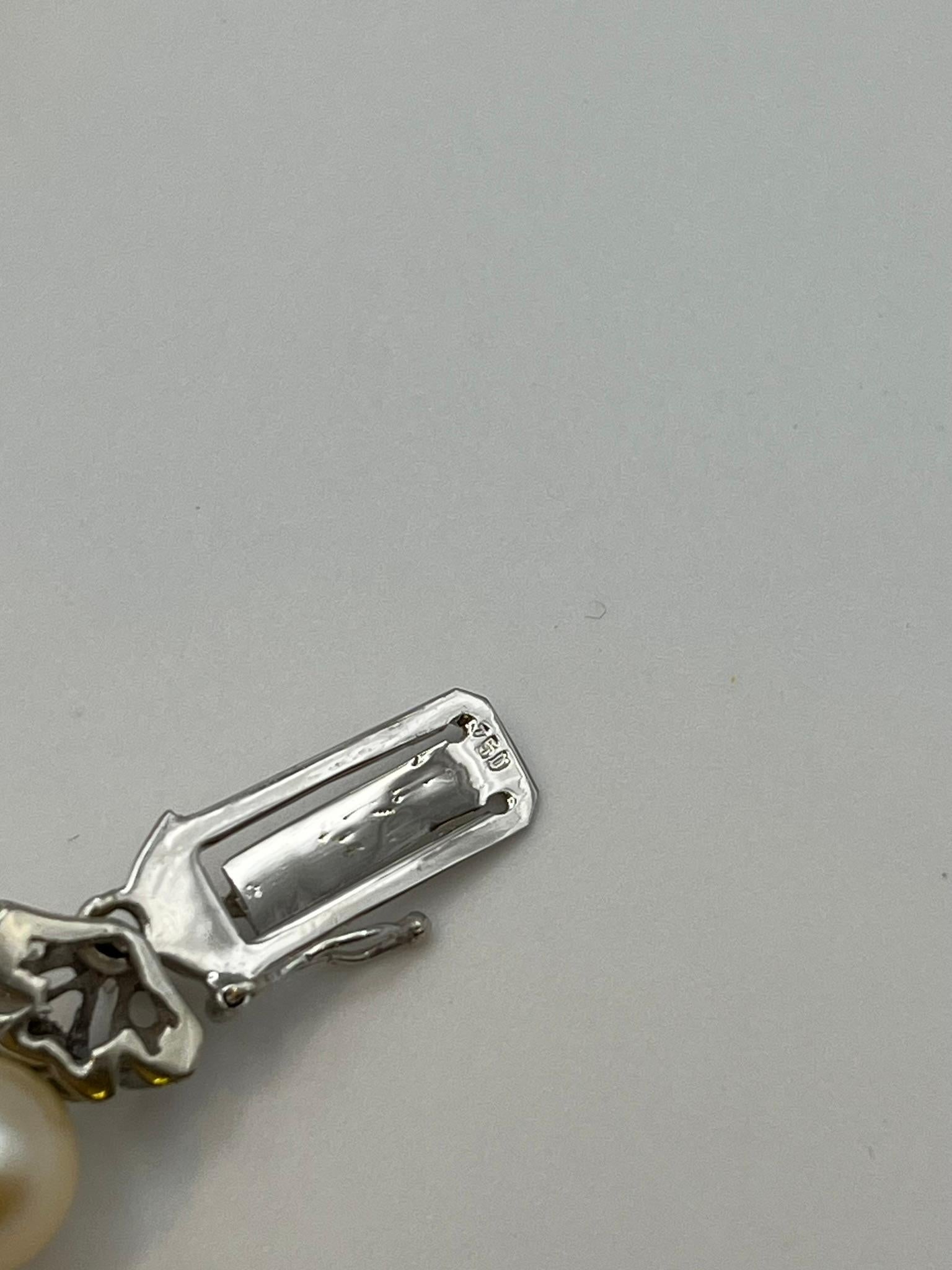 Collana vintage con perle giapponesi akoya e chiusura in oro bianco 18 kt. in vendita 3