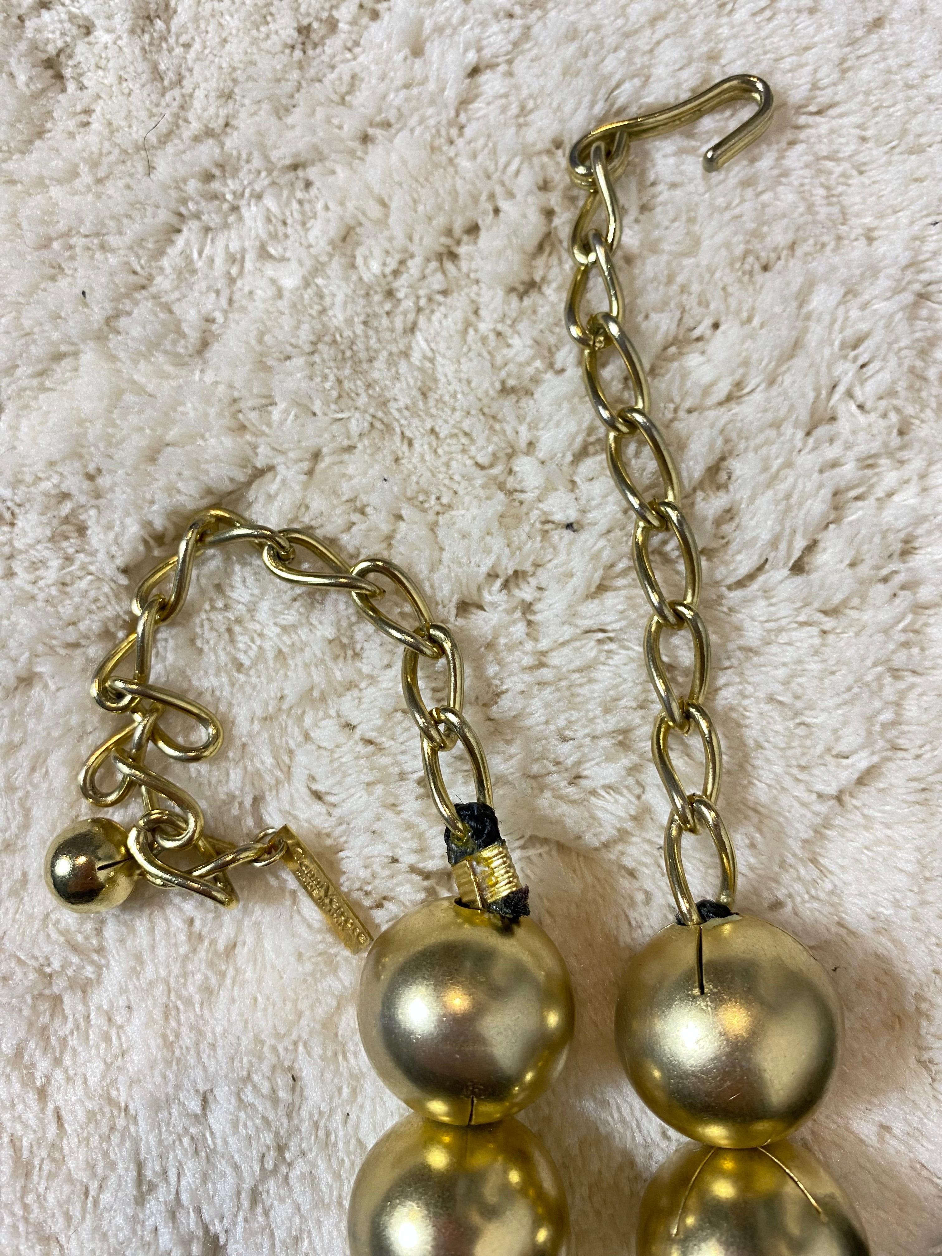 Marron Collana vintage Gianni Versace in metallo en vente