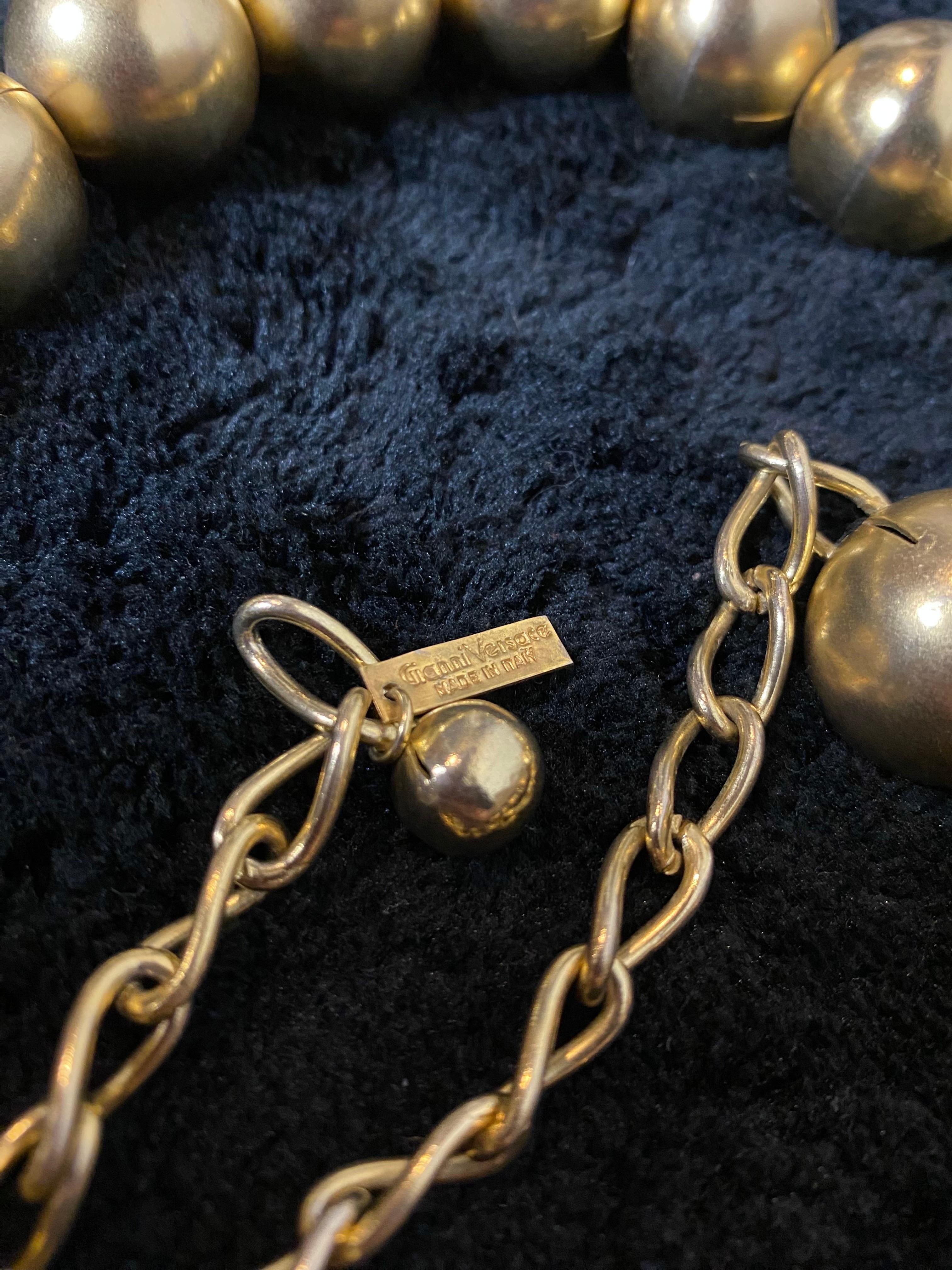 Collana vintage Gianni Versace in metallo Bon état - En vente à Carnate, IT