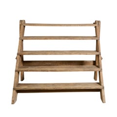 Collapsable Vineyard Stairs for Accessing Extra Large Wine Barrels