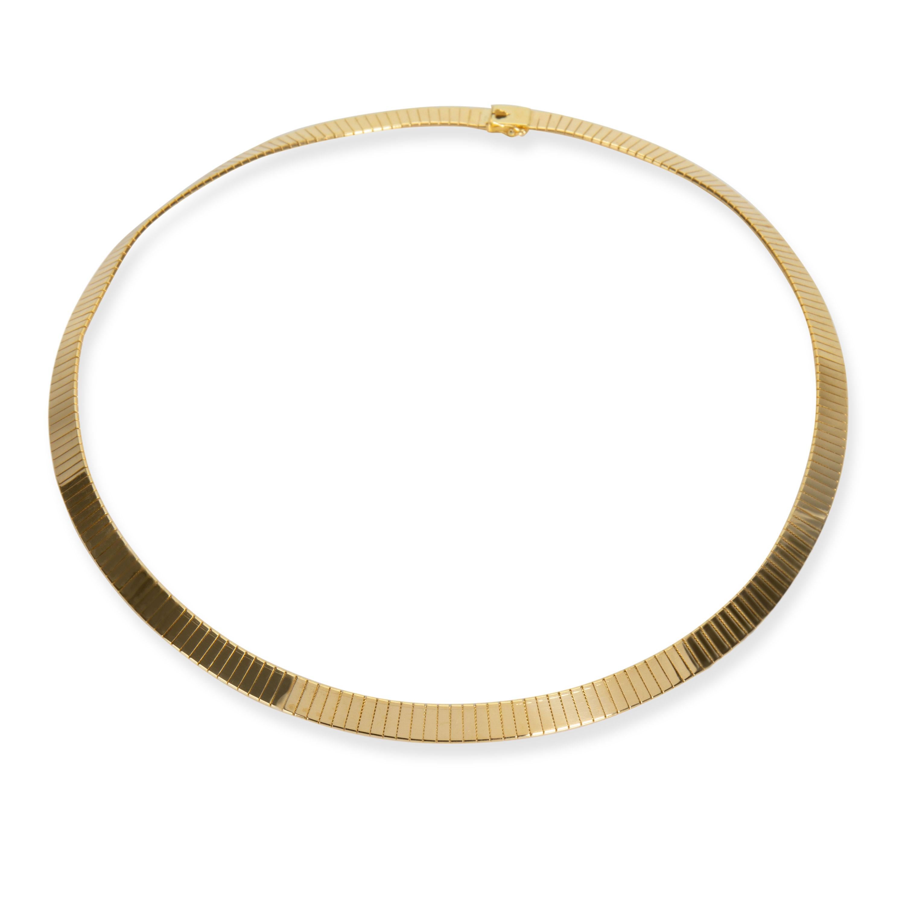 
Collar Necklace in 14K Yellow Gold

PRIMARY DETAILS
SKU: 105779
Listing Title: Collar Necklace in 14K Yellow Gold
Condition Description: In excellent condition and recently polished. Chain is 18 inches in length.
Brand: myGemma
Collection/Series: