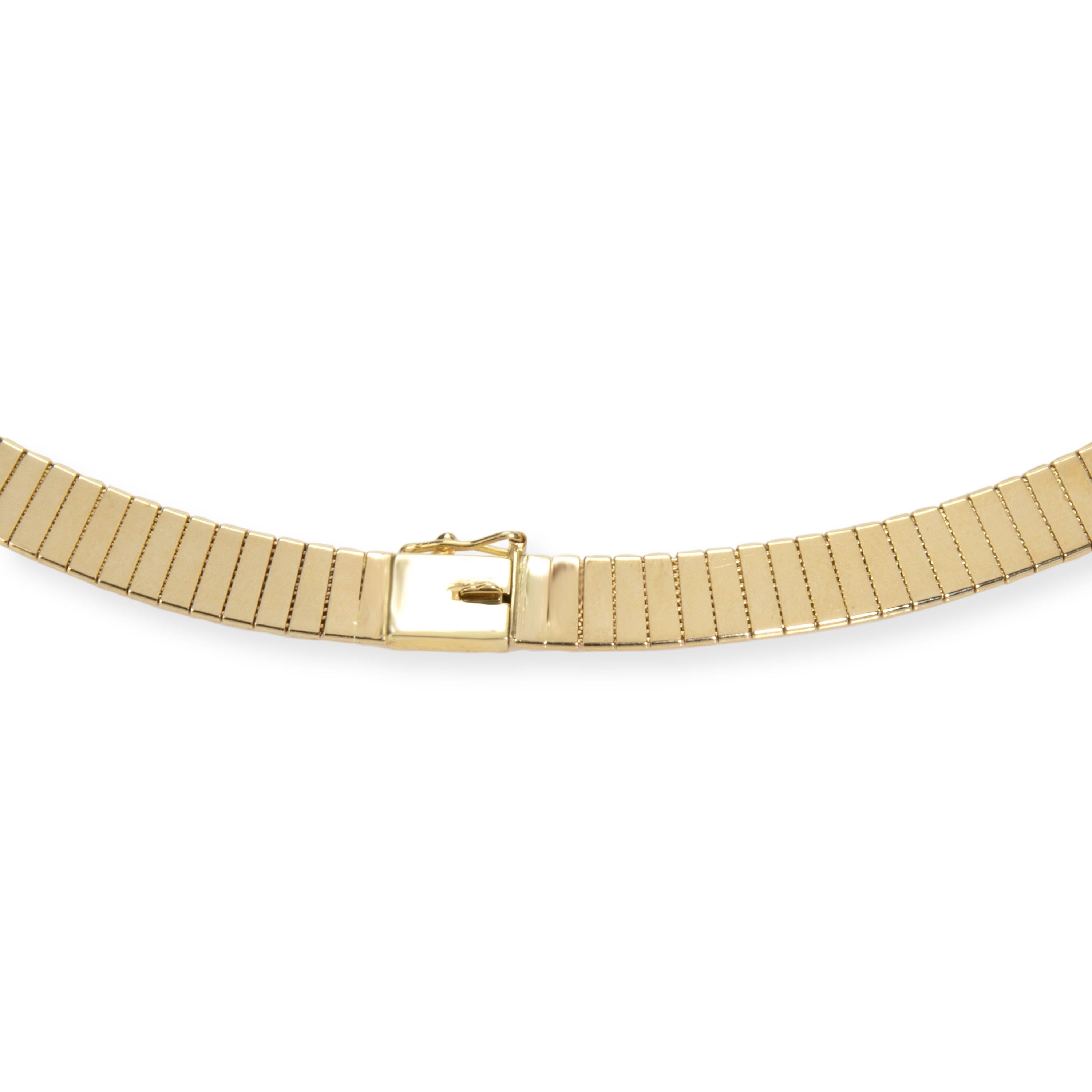 Collar Necklace in 14K Yellow Gold In Excellent Condition In New York, NY