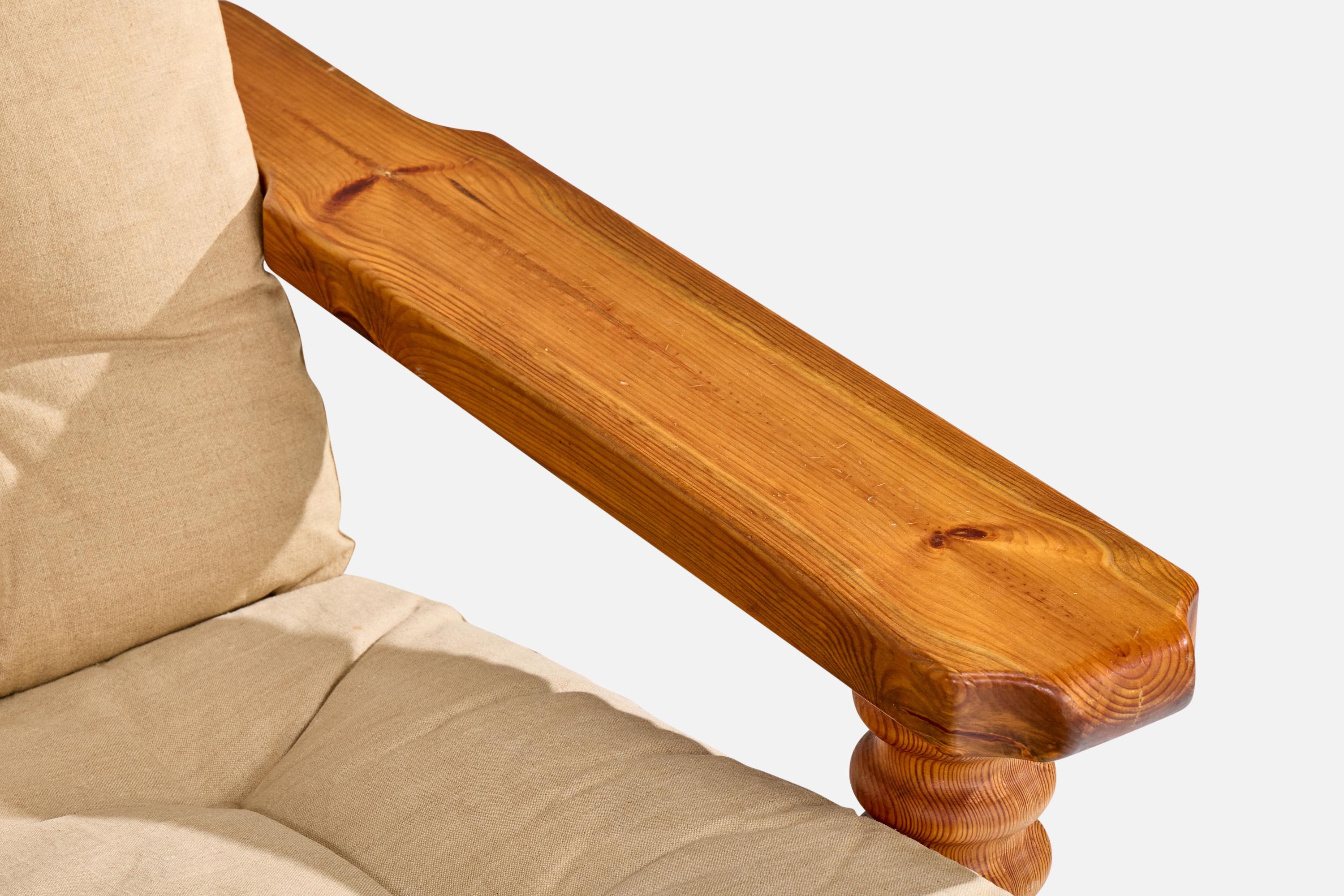 Chaises longues Collden, pin, tissu, Suède, 1970 en vente 4