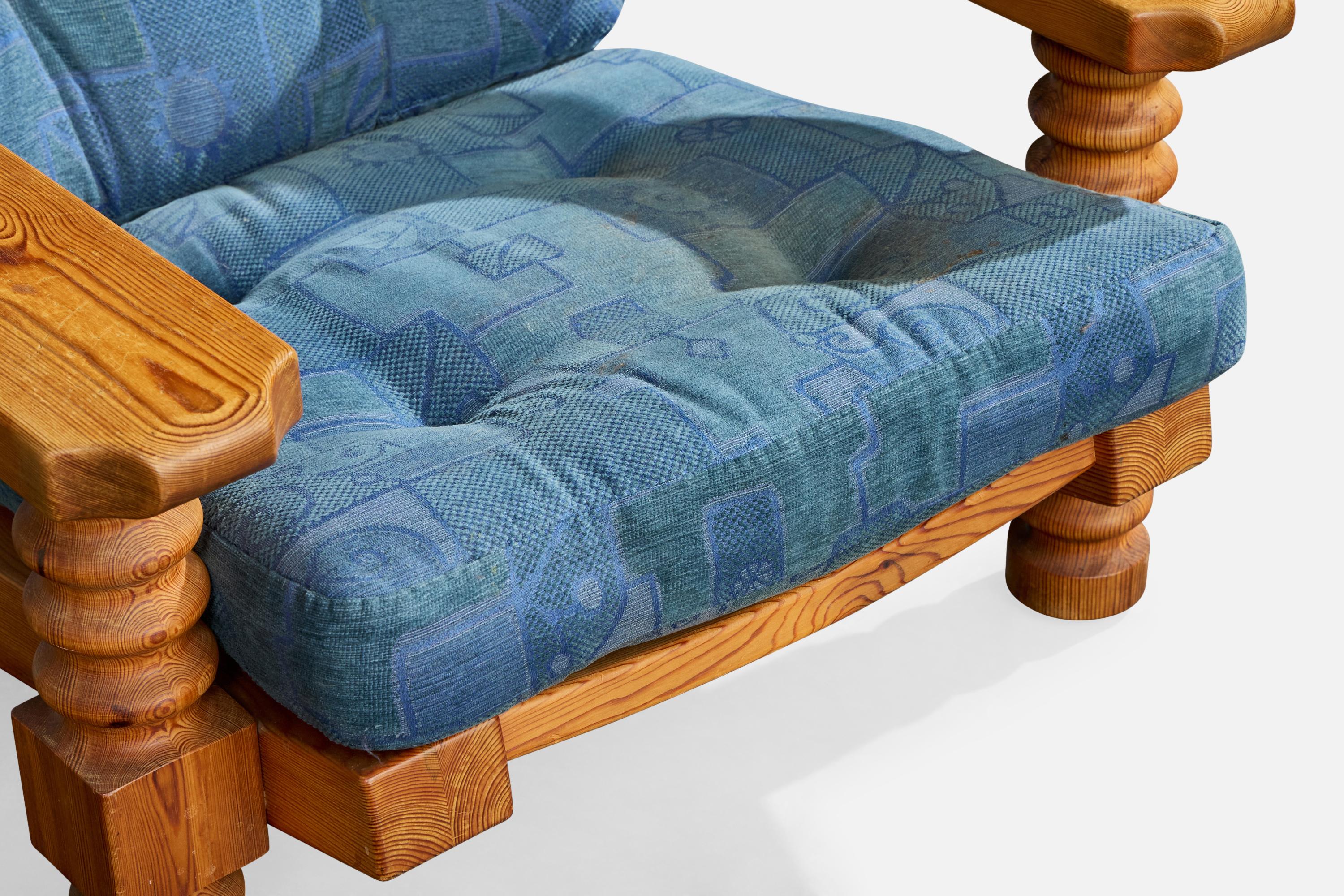 Chaises longues Collden, pin, tissu, Suède, 1970 en vente 4