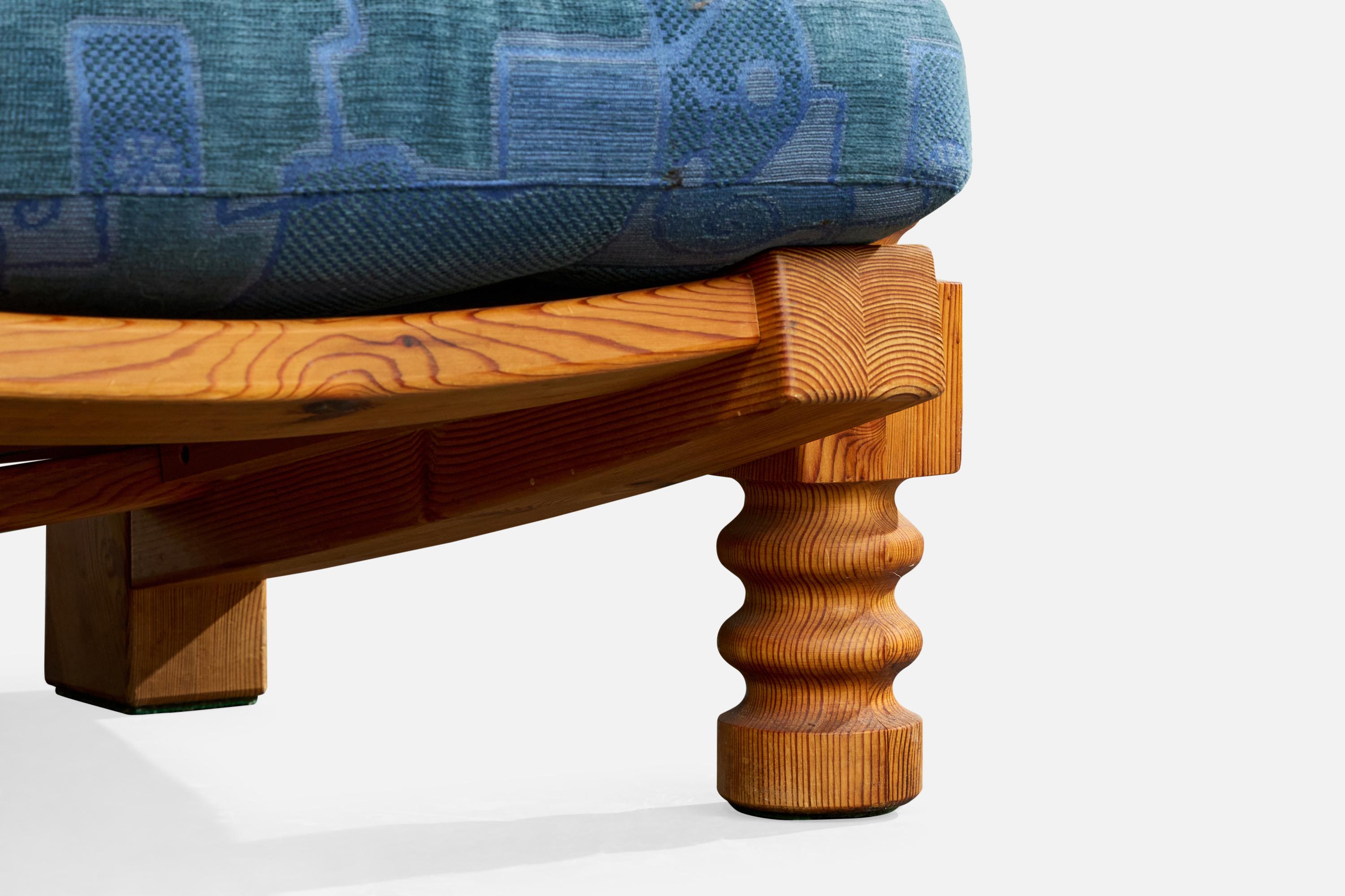 Chaises longues Collden, pin, tissu, Suède, 1970 en vente 6