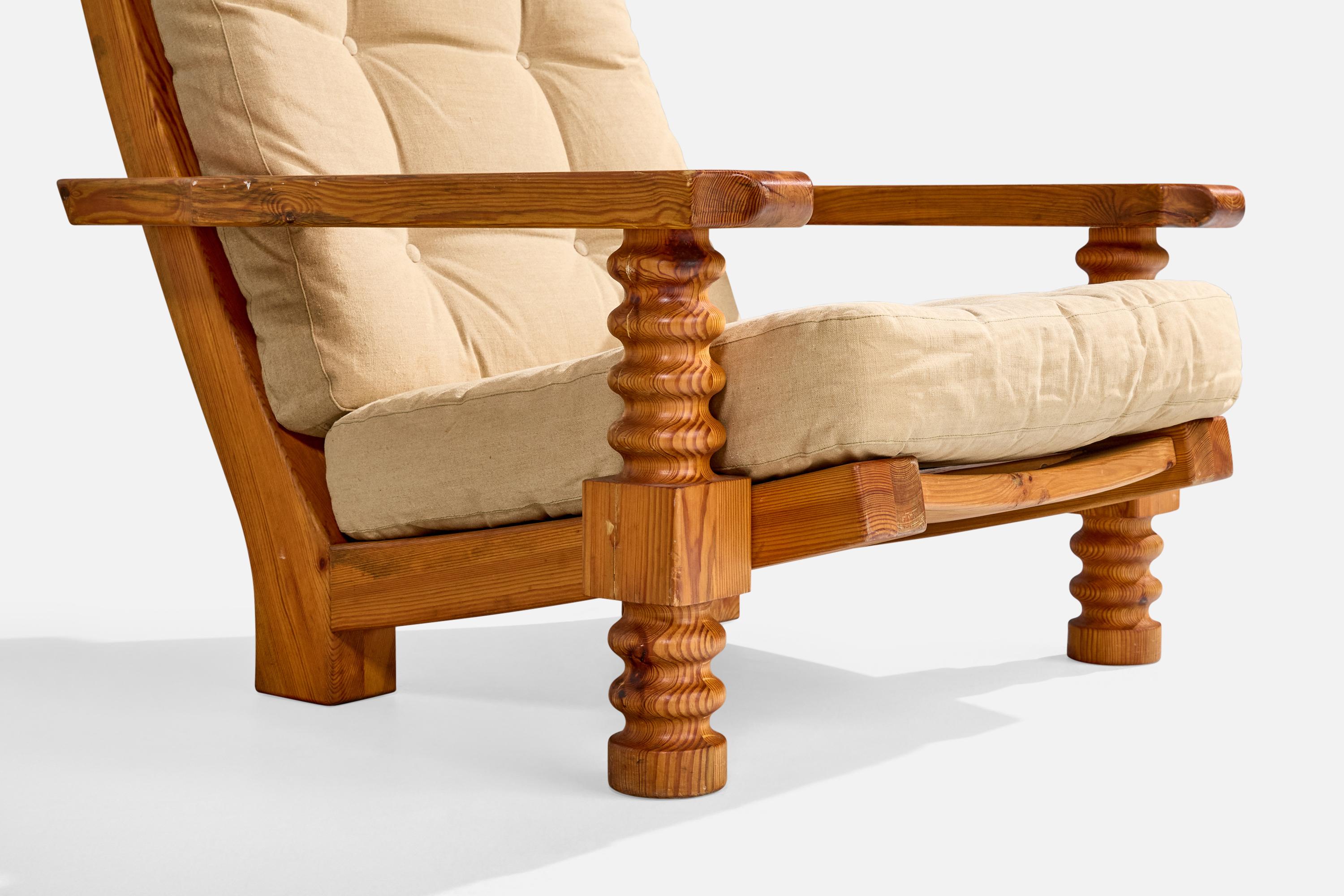 Chaises longues Collden, pin, tissu, Suède, 1970 en vente 7