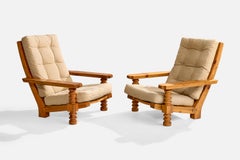 Chaises longues Collden, pin, tissu, Suède, 1970