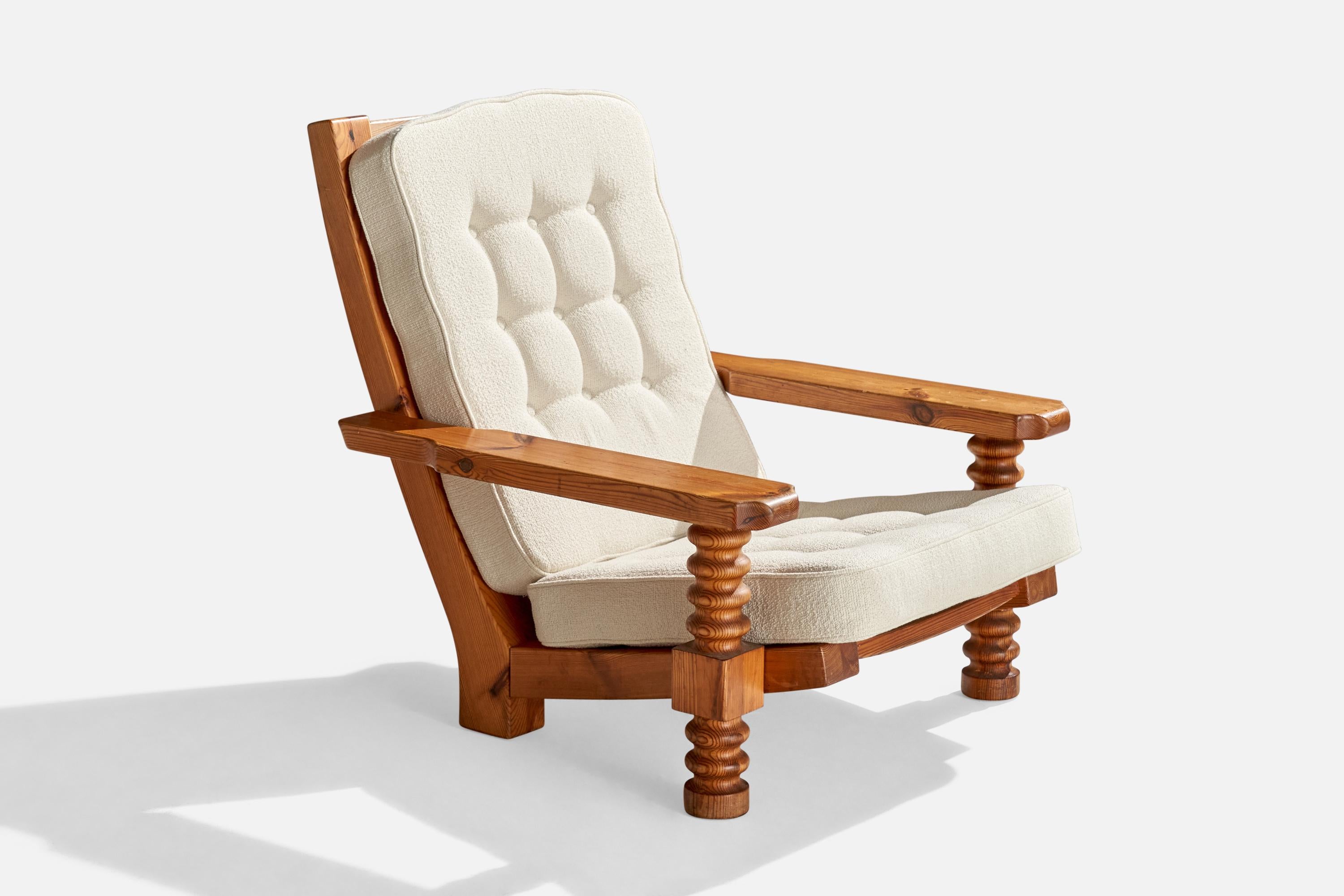 Fin du 20e siècle Chaises longues Collden, pin, tissu, Suède, 1970 en vente