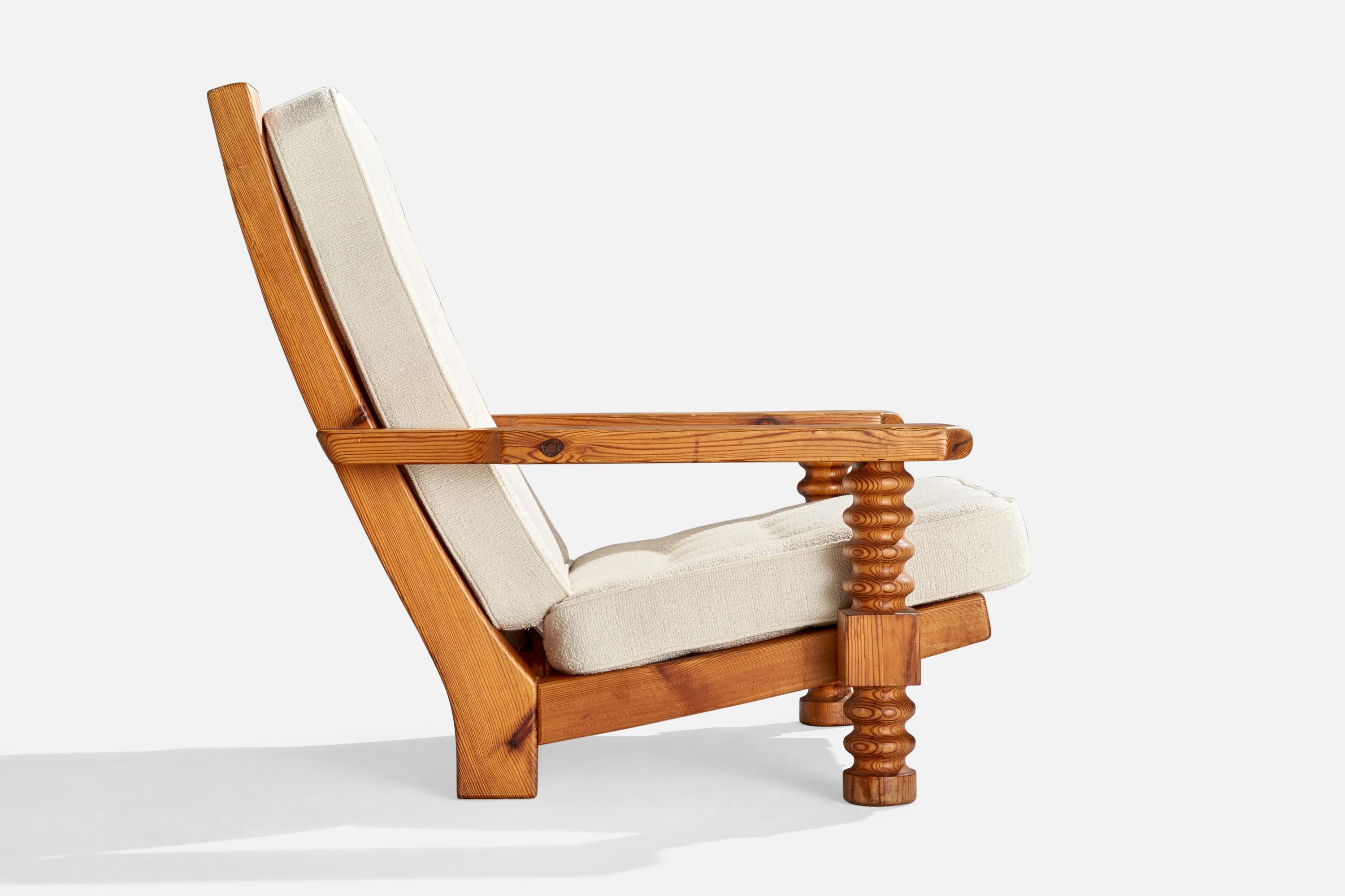 Tissu Chaises longues Collden, pin, tissu, Suède, 1970 en vente