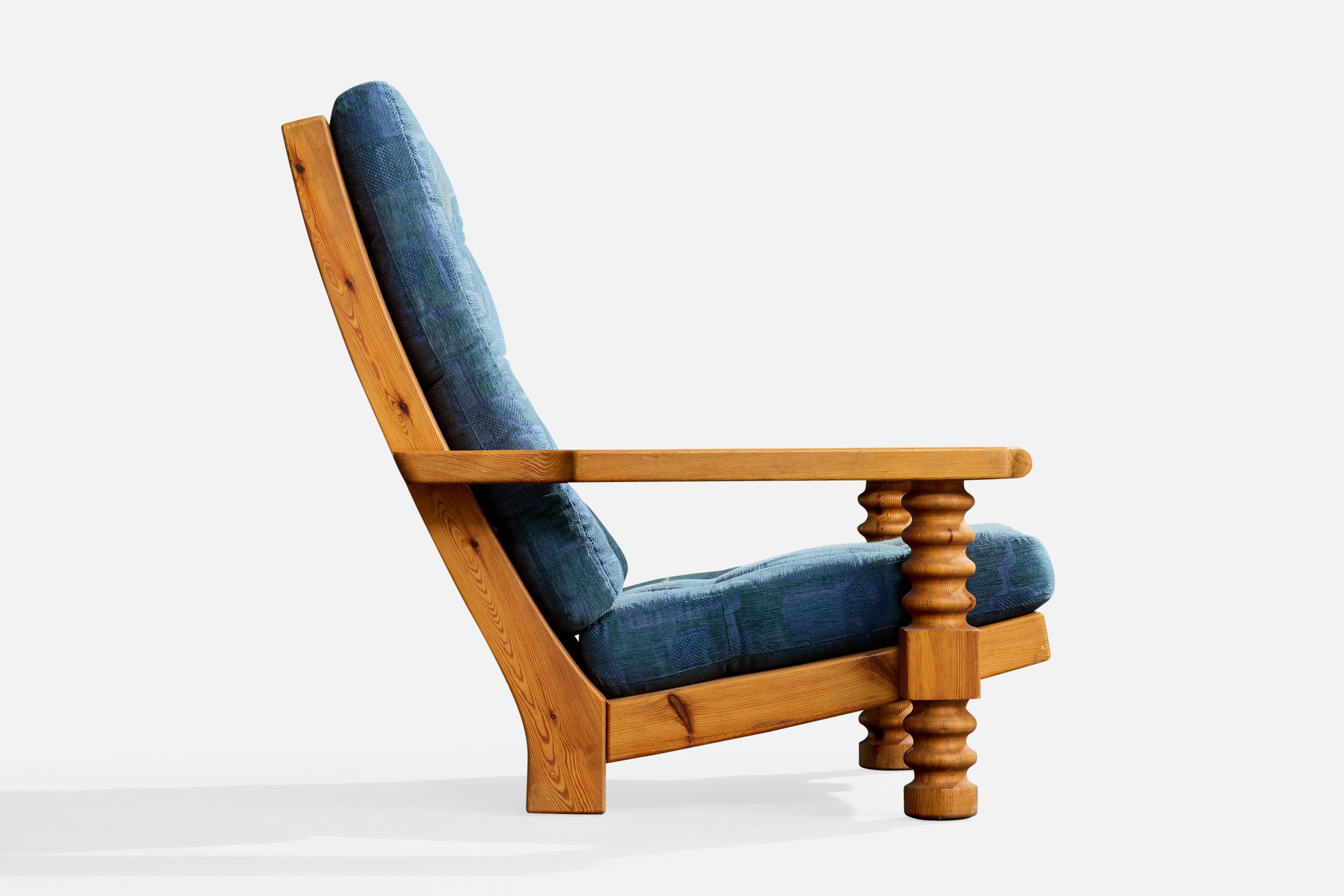 Tissu Chaises longues Collden, pin, tissu, Suède, 1970 en vente