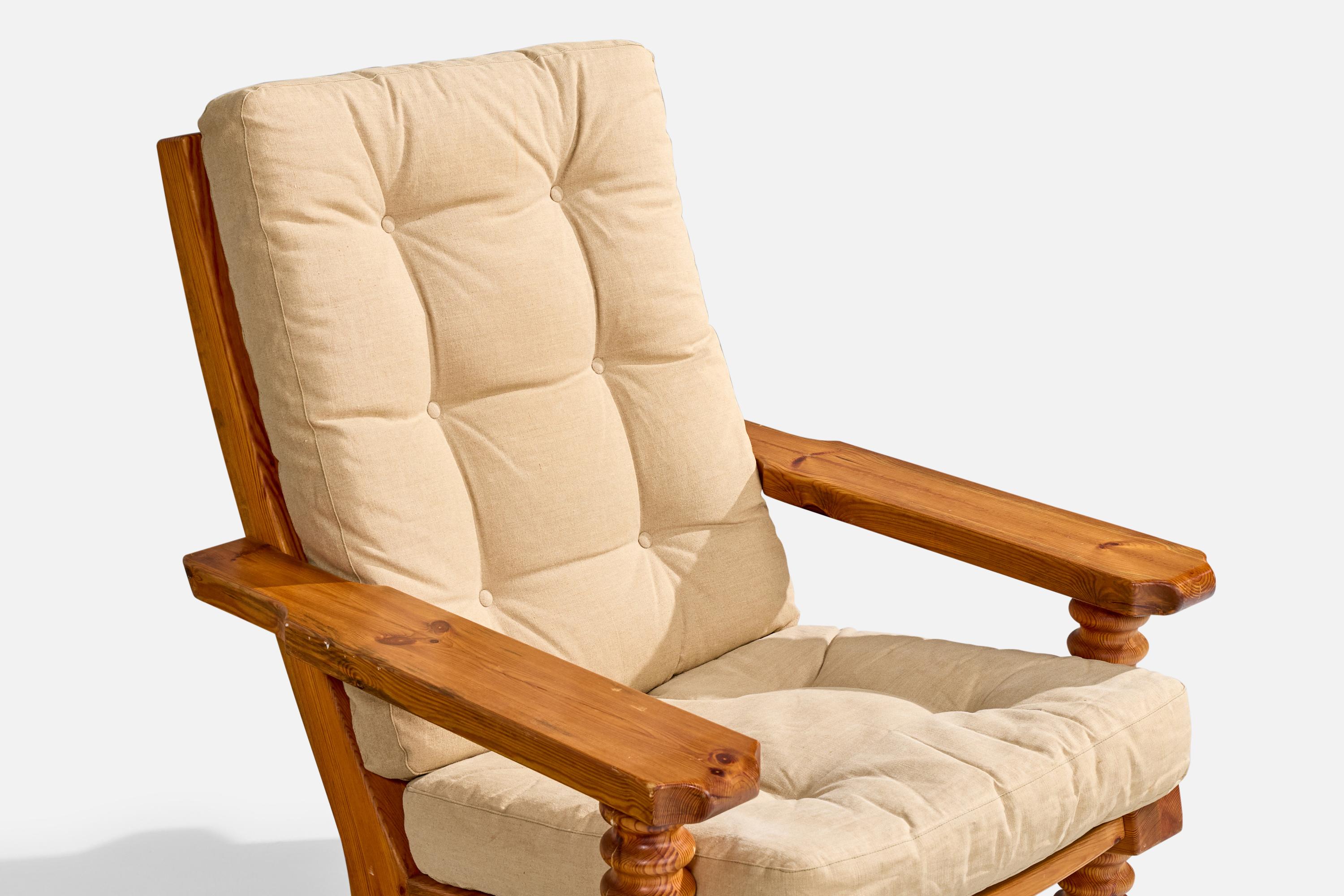 Chaises longues Collden, pin, tissu, Suède, 1970 en vente 1