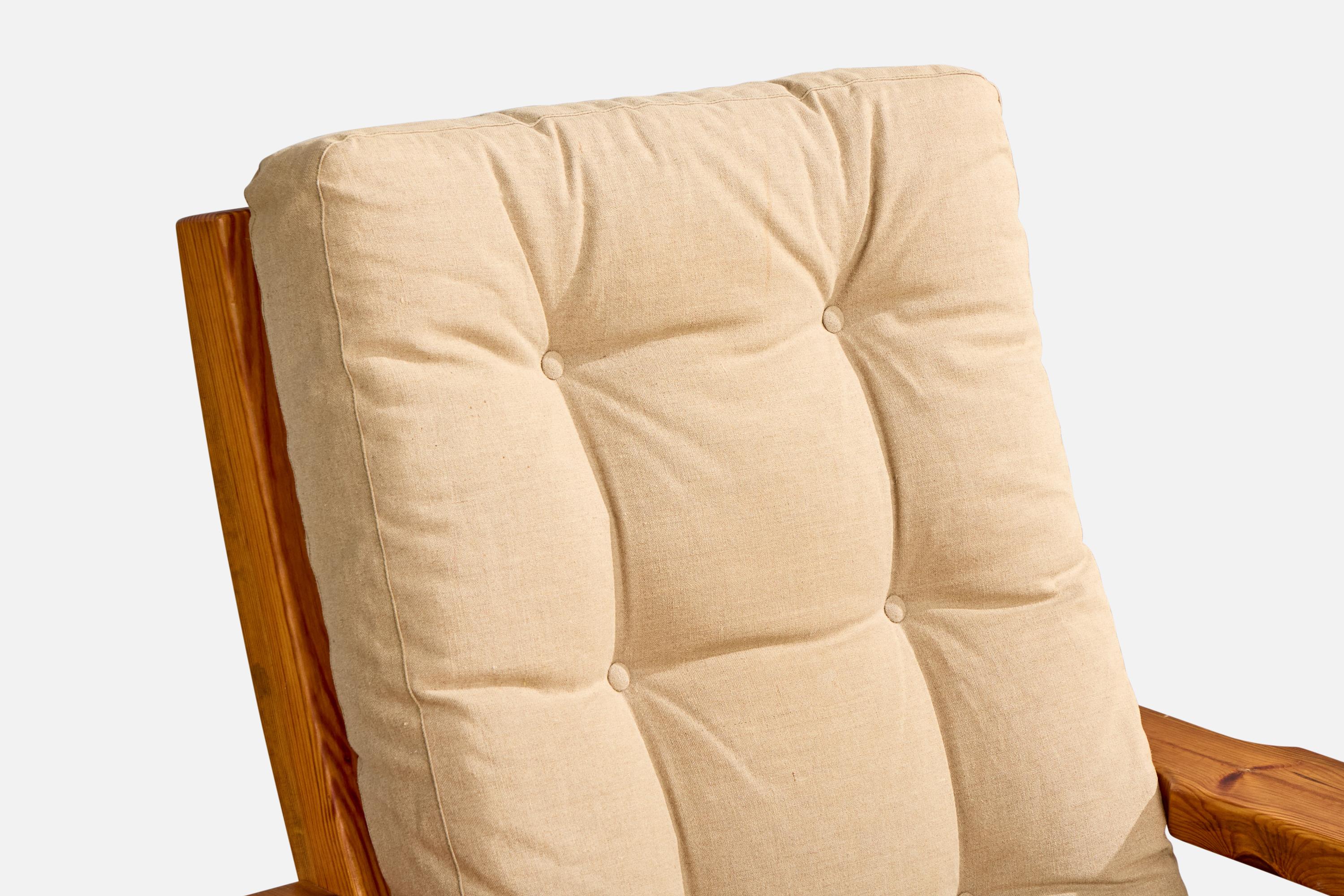 Chaises longues Collden, pin, tissu, Suède, 1970 en vente 2