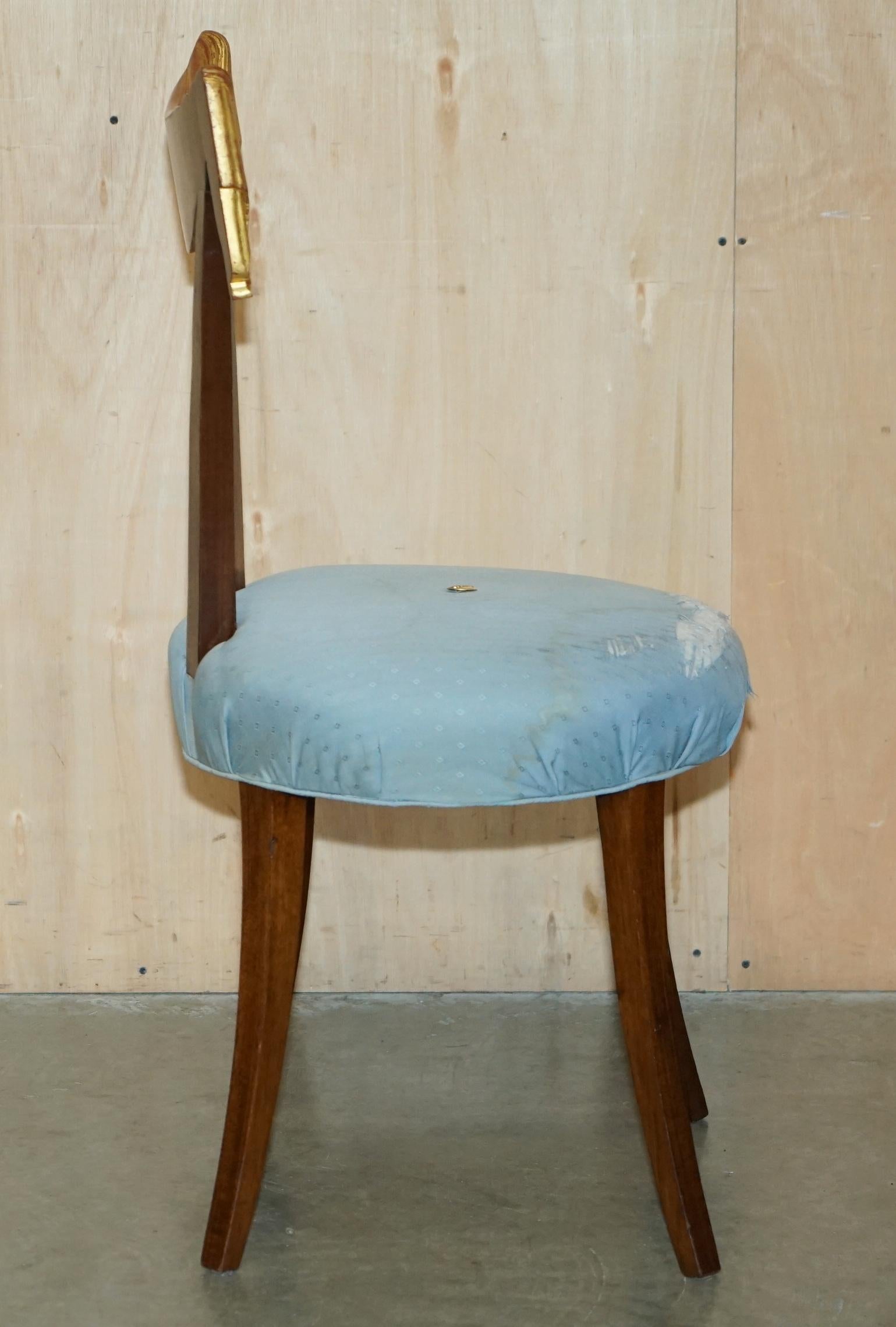 COLLECTABLE 1940's ORIGINAL UPHOLSTERY DOROTHY DRAPER GROSFELD HOUSE SIDE CHAIR For Sale 4