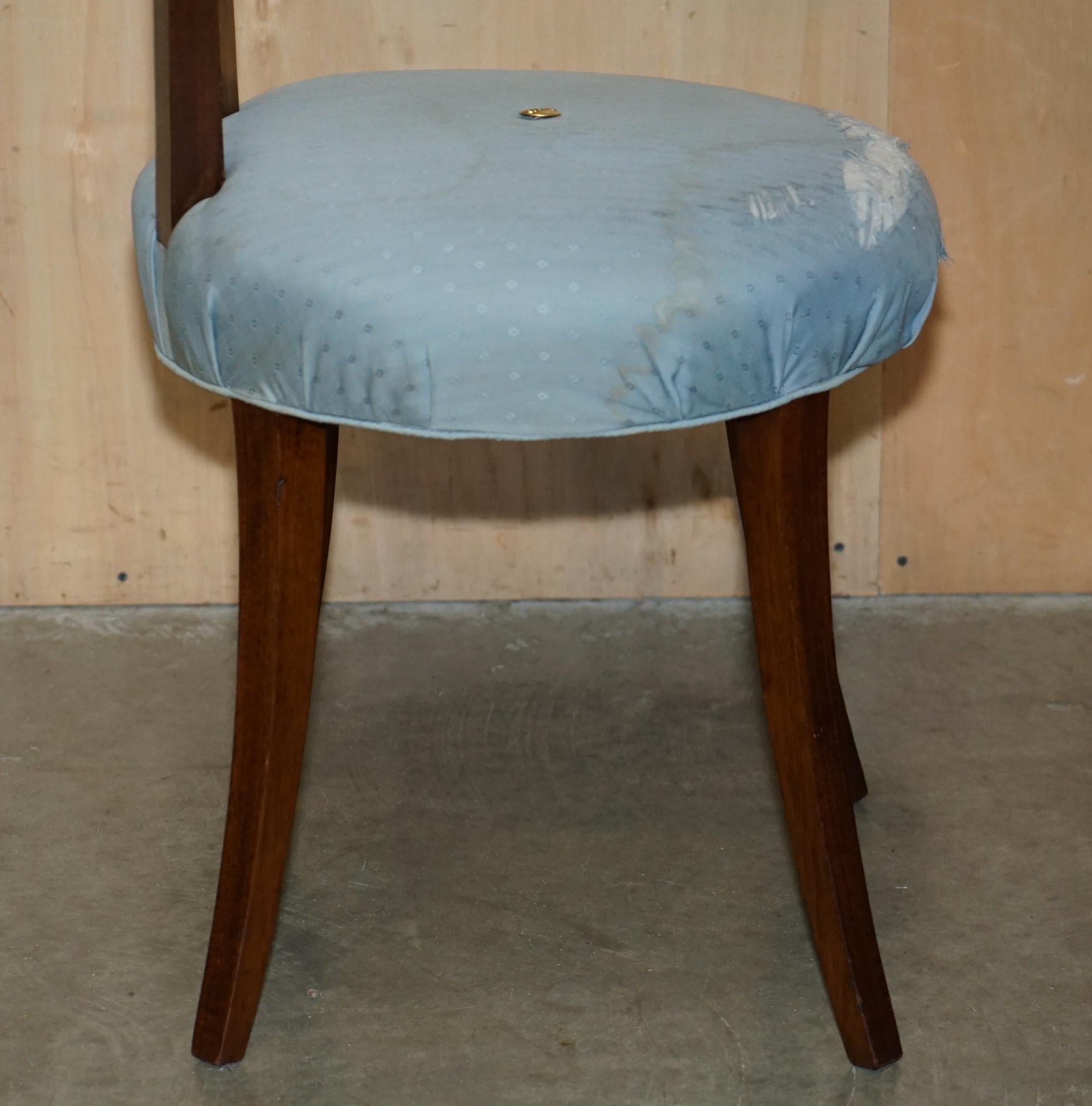 COLLECTABLE 1940's ORIGINAL UPHOLSTERY DOROTHY DRAPER GROSFELD HOUSE SIDE CHAIR For Sale 5