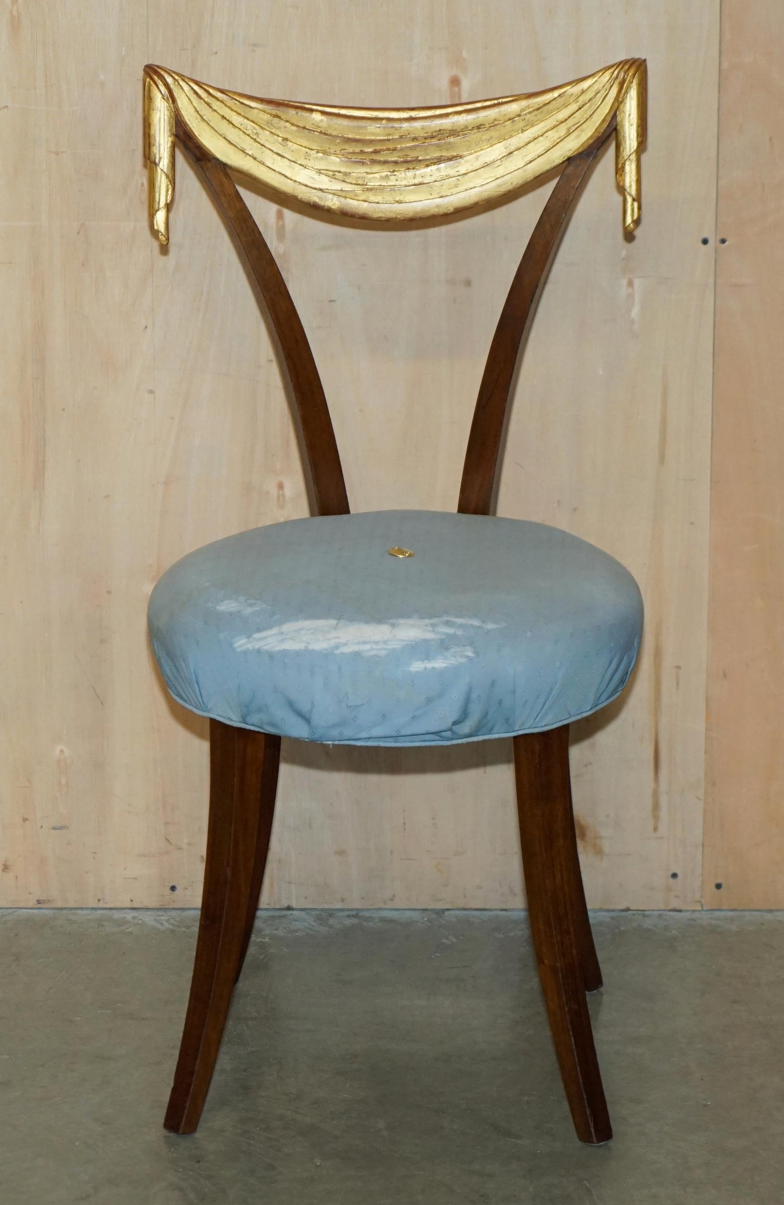 Royal House Antiques

Royal House Antiques is delighted to offer for sale this absolutely stunning, highly collectable original circa 1940's Dorothy Draper Grosfeld House side chair with the original distressed upholstery 

Please note the delivery