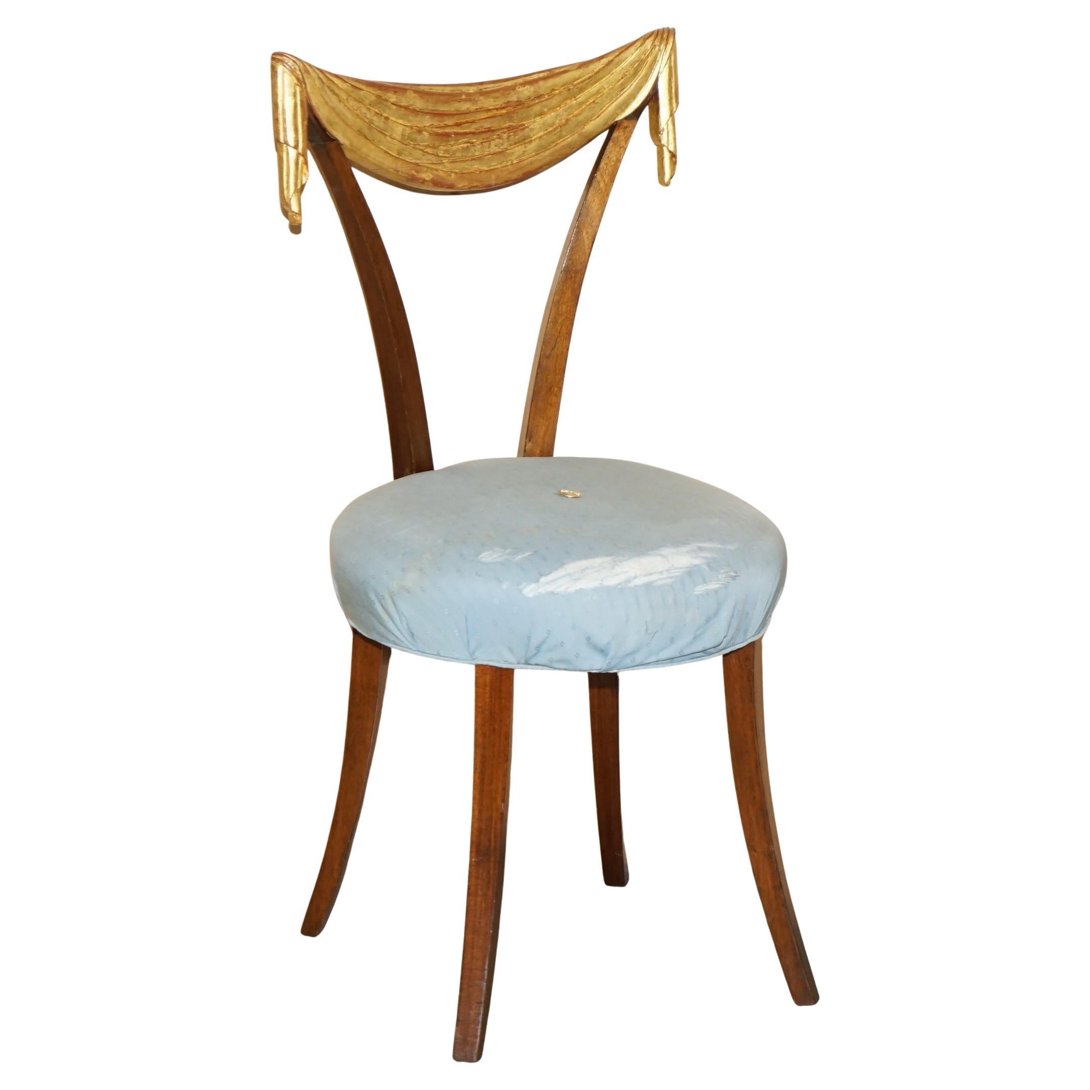 COLLECTABLE 1940's ORIGINAL UPHOLSTERY DOROTHY DRAPER GROSFELD HOUSE SIDE CHAIR