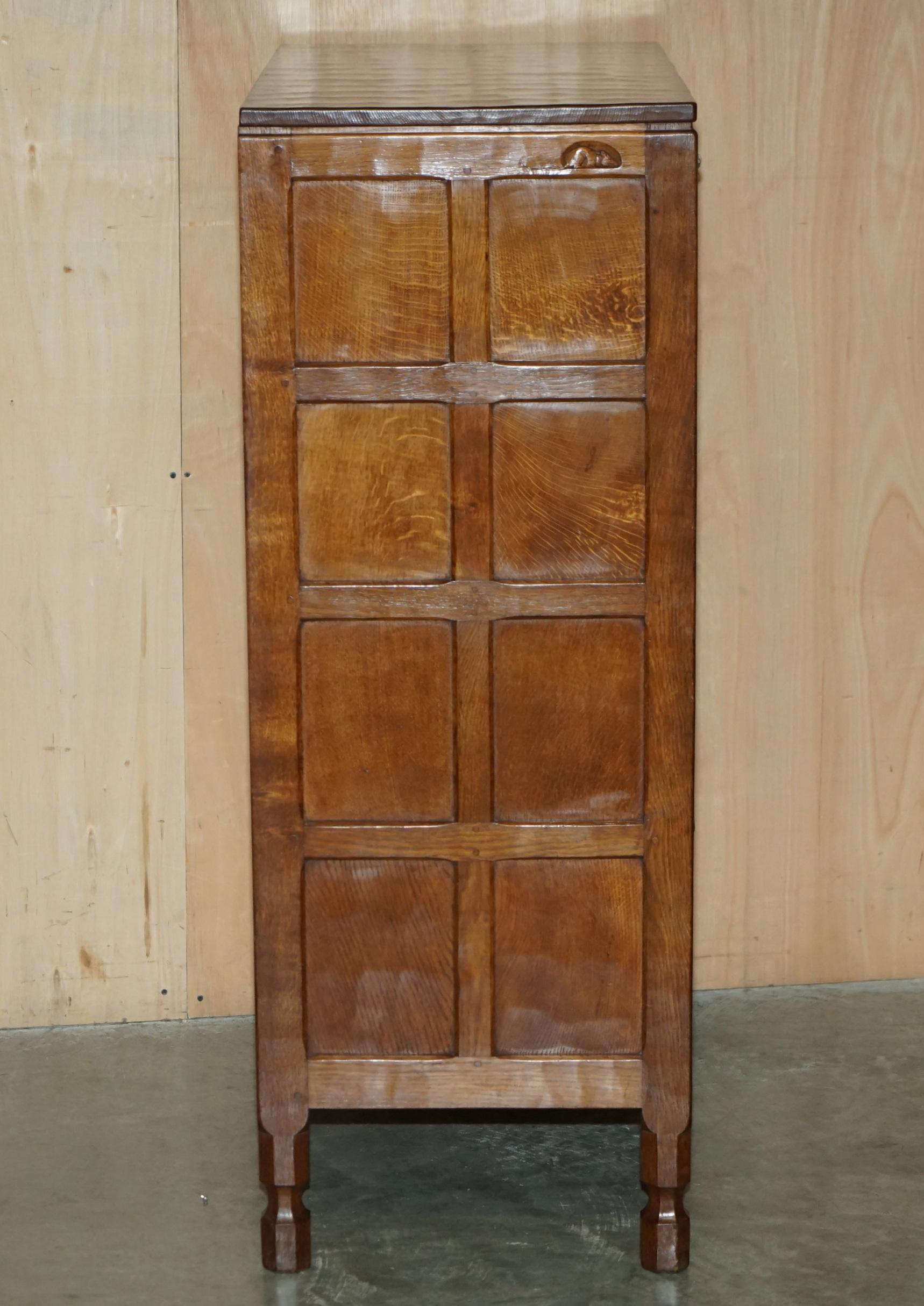COLLECTABLE 1940's ROBERT MOUSEMAN THOMPSON BUREAU DESK DRAWERS ORIGINAL RECEIPT im Angebot 4