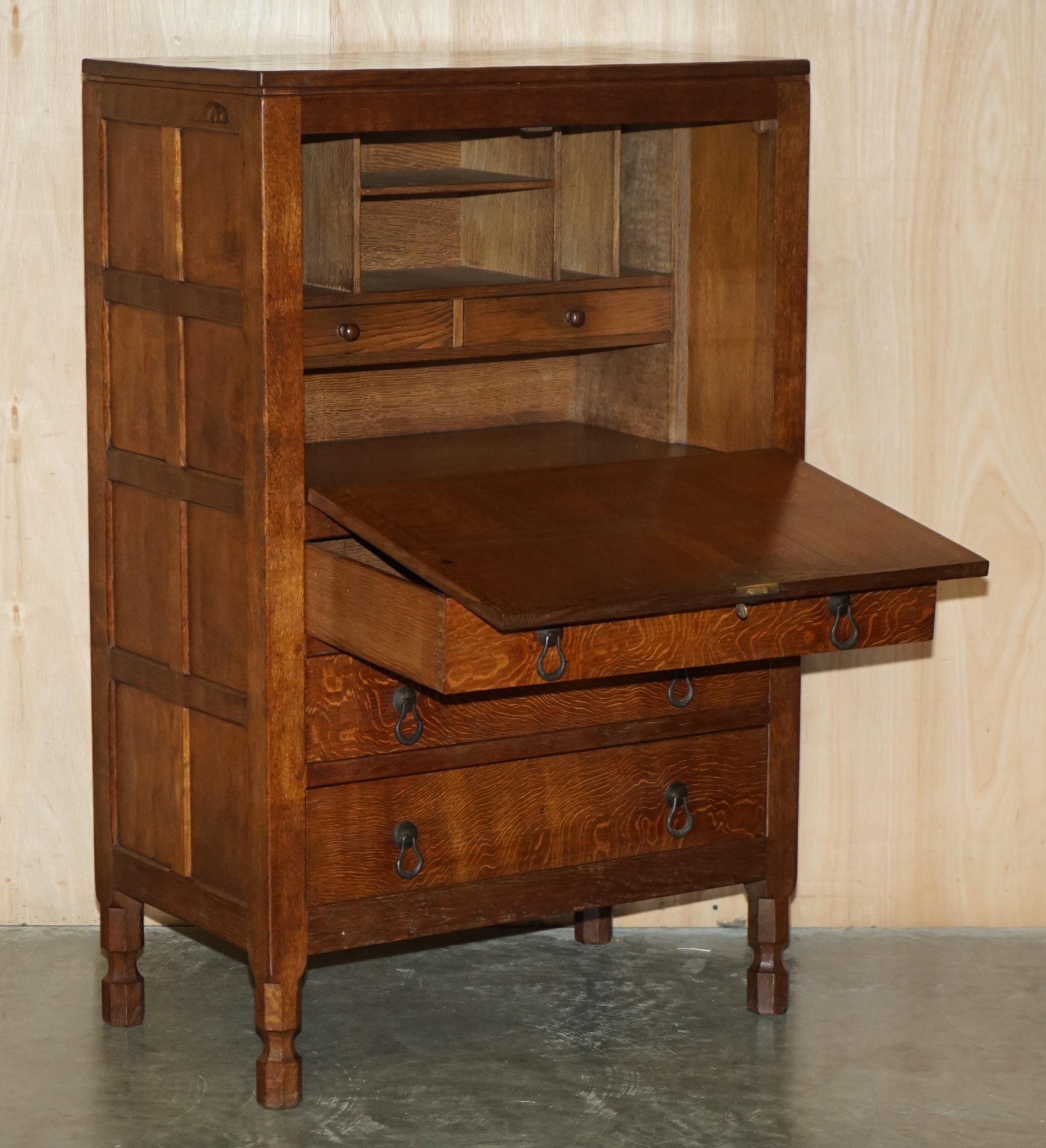 COLLECTABLE 1940's ROBERT MOUSEMAN THOMPSON BUREAU DESK DRAWERS ORIGINAL RECEIPT im Angebot 7