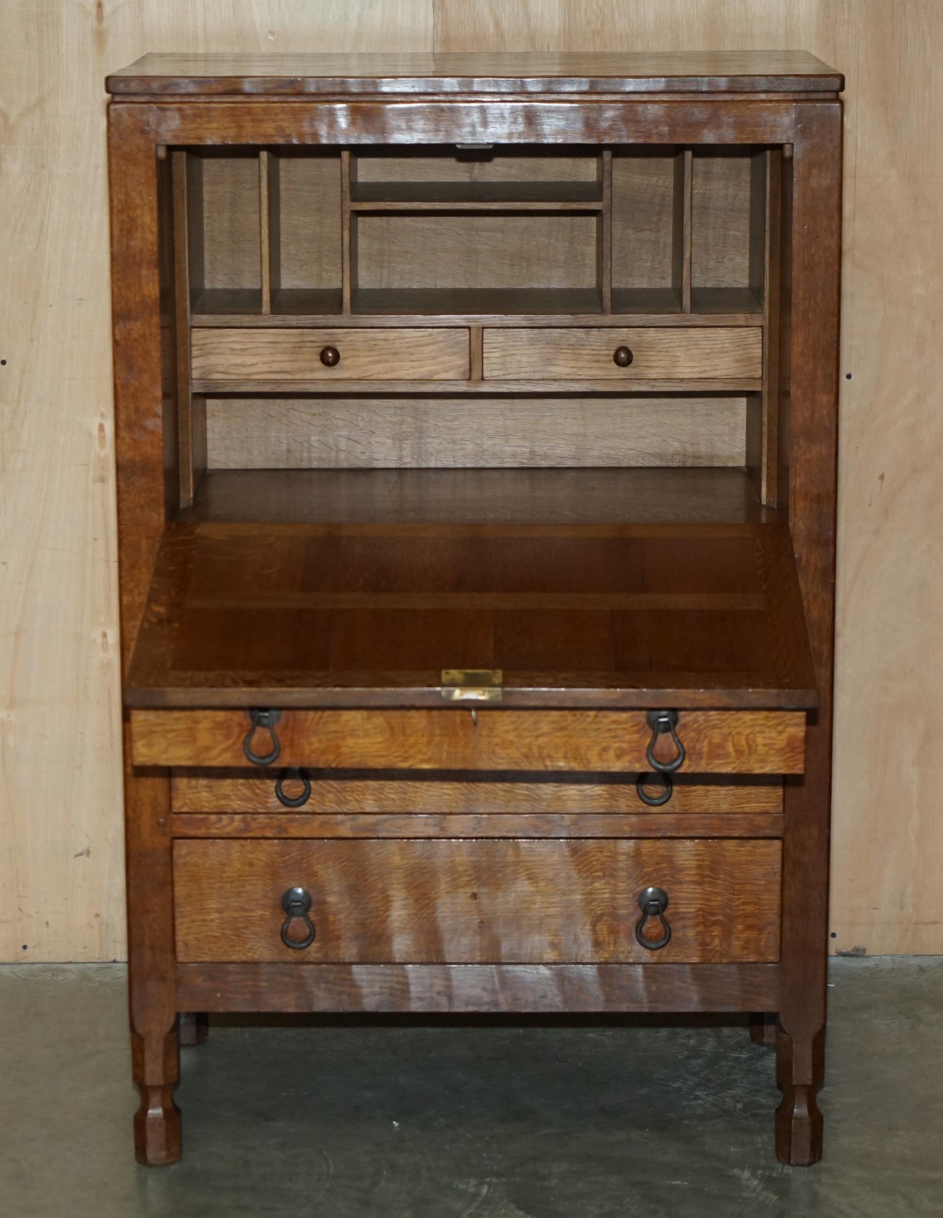 COLLECTABLE 1940's ROBERT MOUSEMAN THOMPSON BUREAU DESK DRAWERS ORIGINAL RECEIPT im Angebot 8