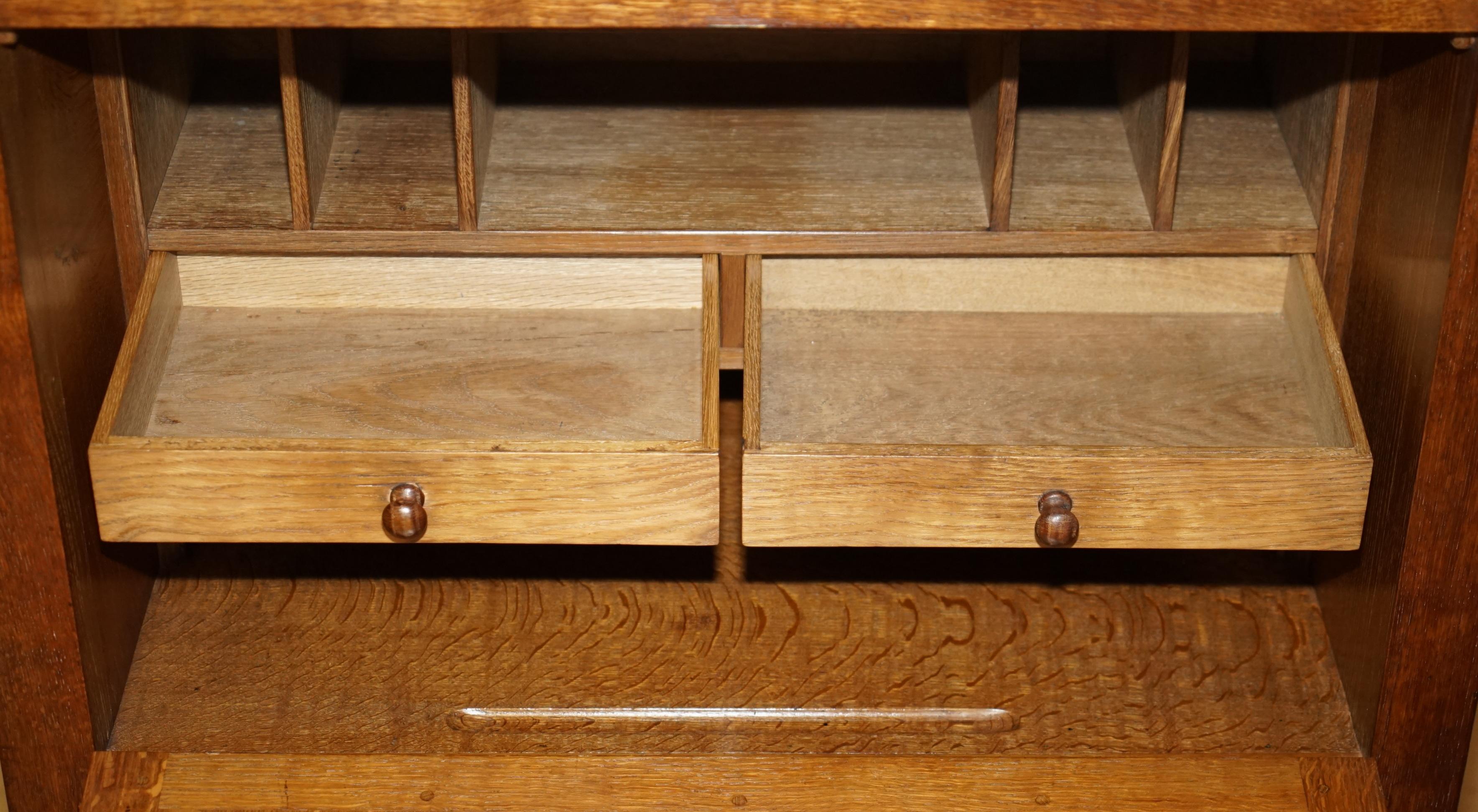 COLLECTABLE 1940's ROBERT MOUSEMAN THOMPSON BUREAU DESK DRAWERS ORIGINAL RECEIPT im Angebot 11