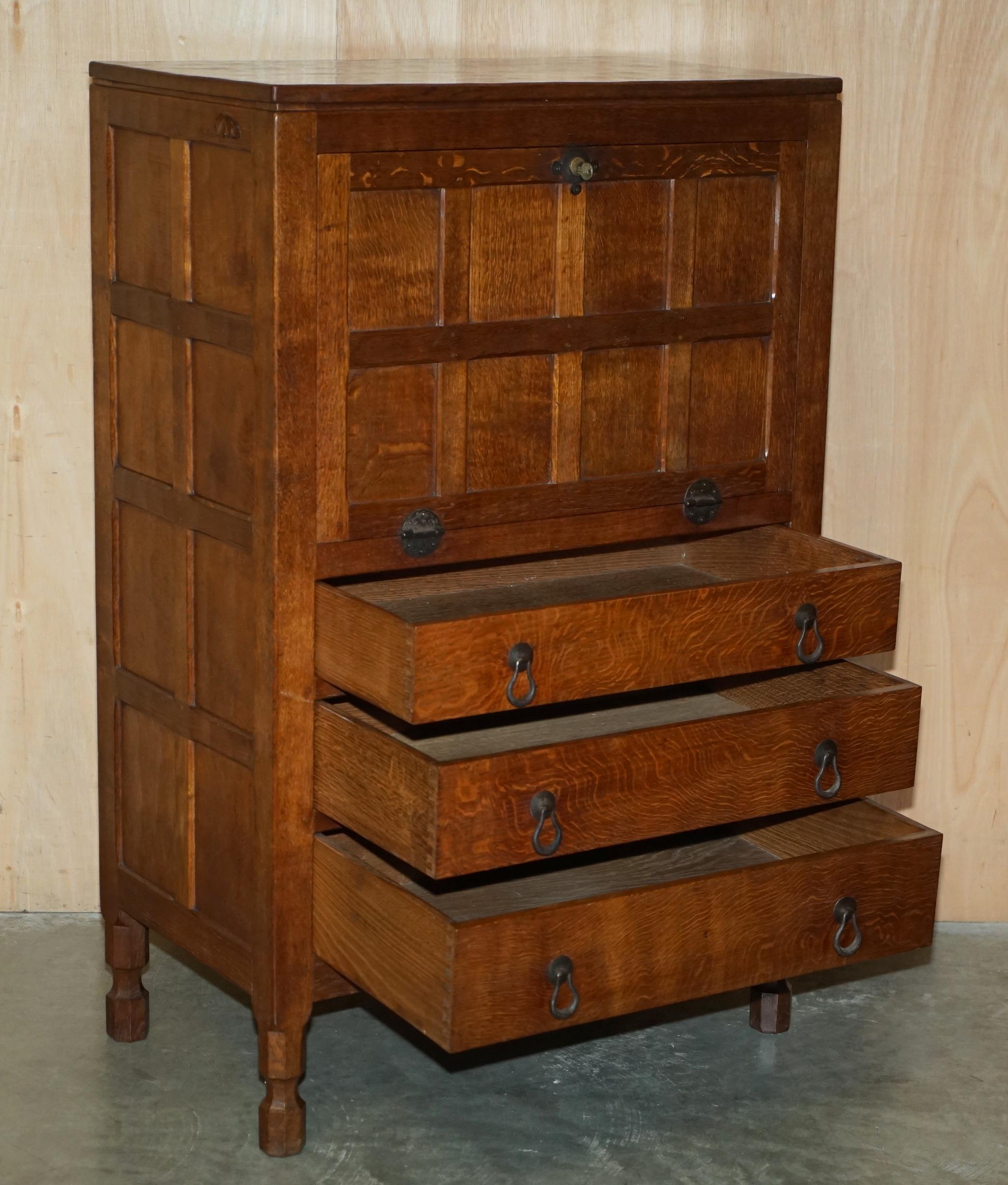 COLLECTABLE 1940's ROBERT MOUSEMAN THOMPSON BUREAU DESK DRAWERS ORIGINAL RECEIPT im Angebot 12