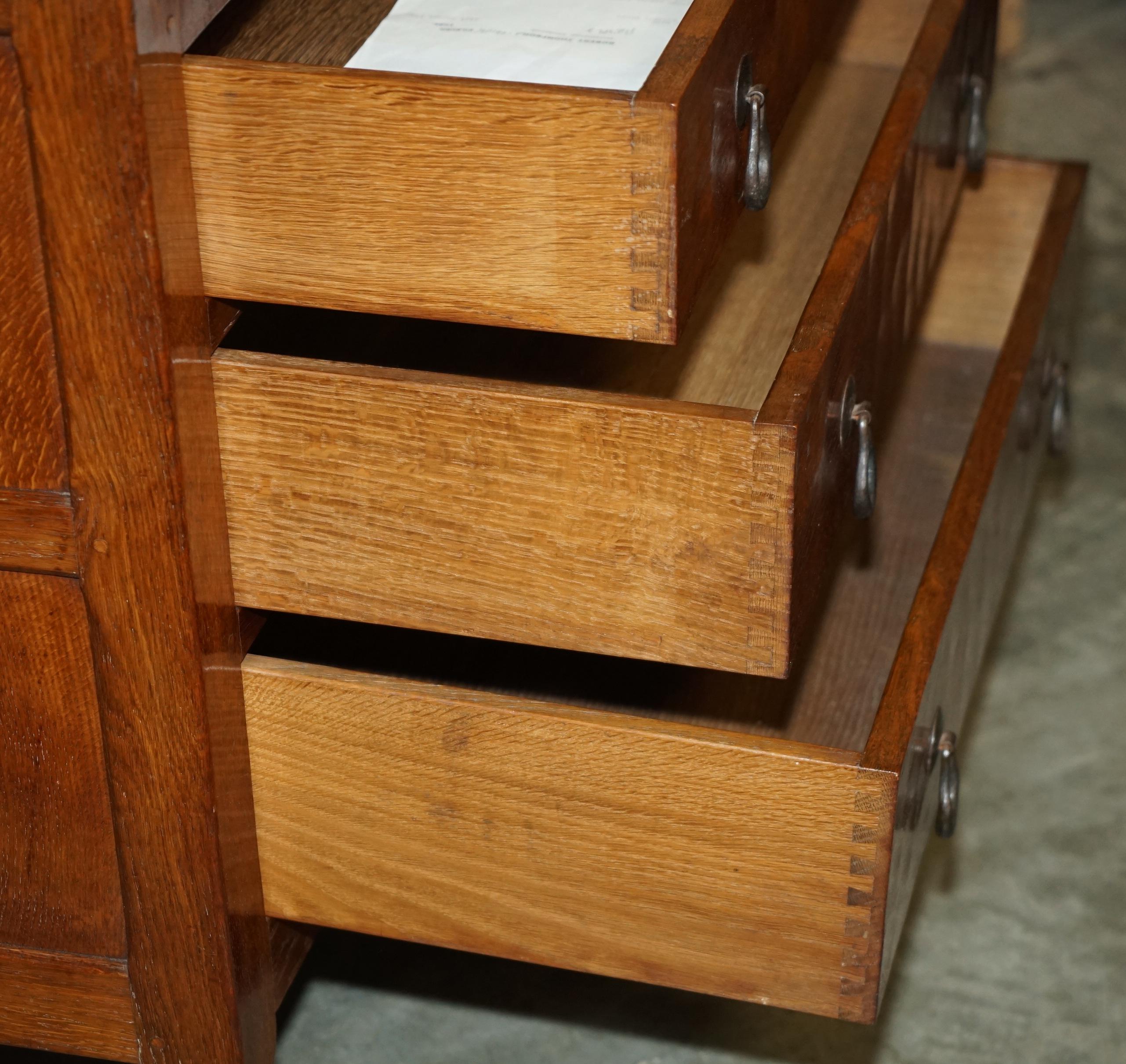 COLLECTABLE 1940's ROBERT MOUSEMAN THOMPSON BUREAU DESK DRAWERS ORIGINAL RECEIPT im Angebot 13