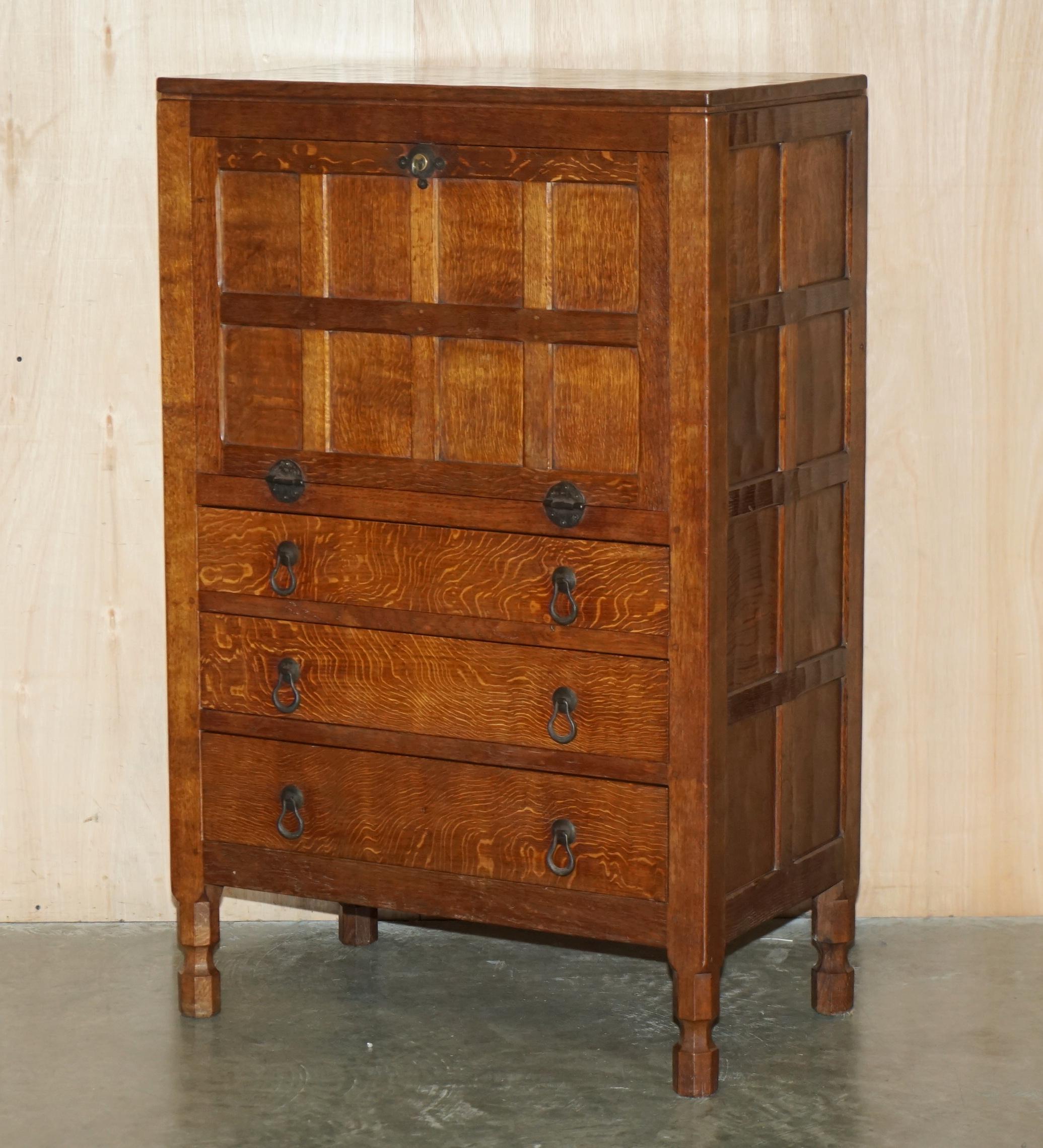 COLLECTABLE 1940's ROBERT MOUSEMAN THOMPSON BUREAU DESK DRAWERS ORIGINAL RECEIPT (Englisch) im Angebot