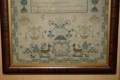 COLLECTABLE ANTIQUE ANTIQUE 1791 GEORGE III NEEDLEWORK SAMPLER ORiGINAL STAMPED