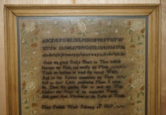 COLLECTABLE ANTiQUE ANTIQUE 1817 MARY PERKINS GEORGE III NEEDLEWORK SAMPLER