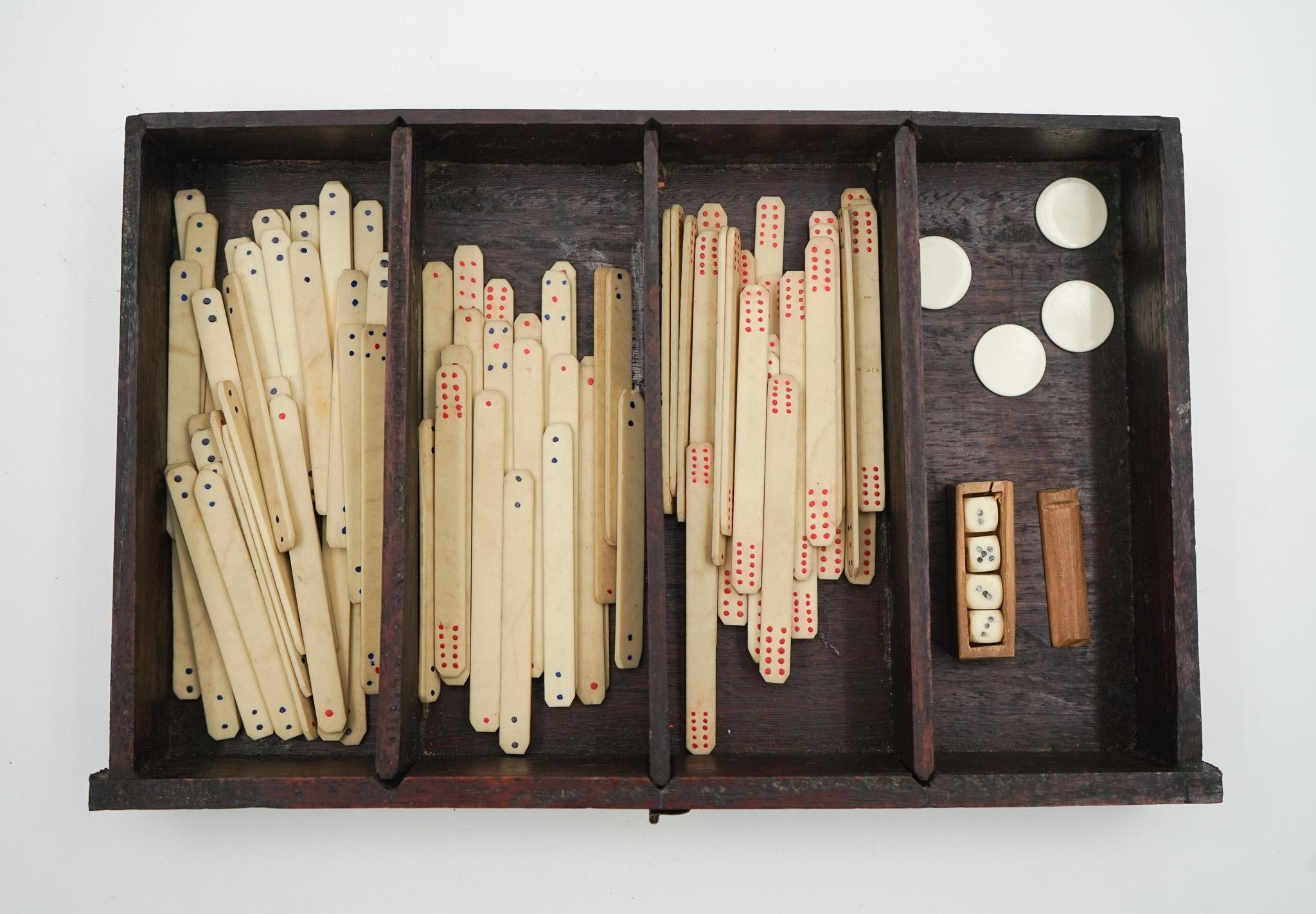 JAQUES OF LONDON MAHJONG set 144 TiLES COLLECTIONNABLE ANTIQUE CIRCA 1924 13