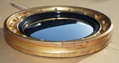 COLLECTABLE ANTIQUE REGENCY CIR 1815 GiLTWOOD FRAMED CONVEX BUTLERS WALL MIRROR