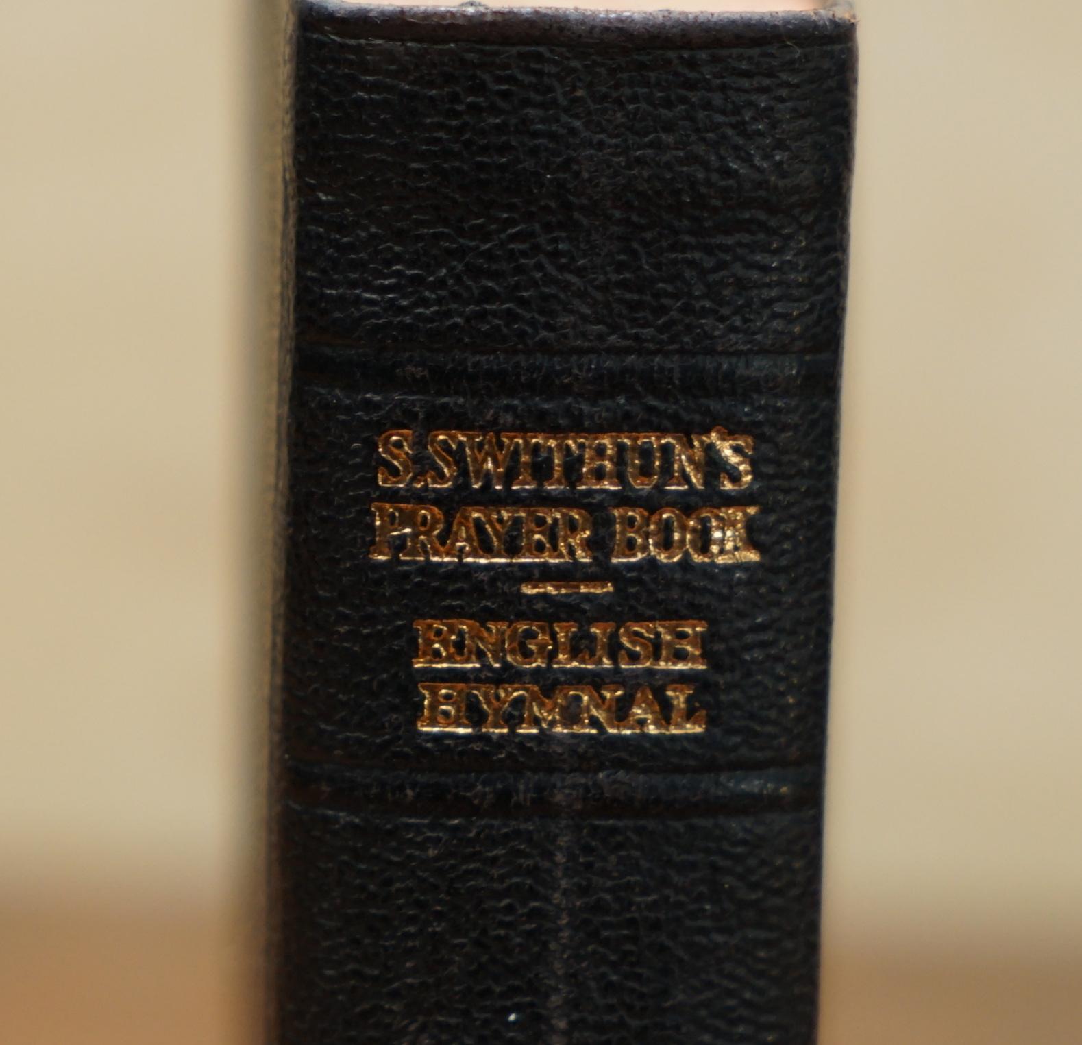 COLLECTABLE ANTIQUE S SWITHUNS PRAYER BOOK ENGLISH HYMNAL SMALL TRAVEL SiZE 3