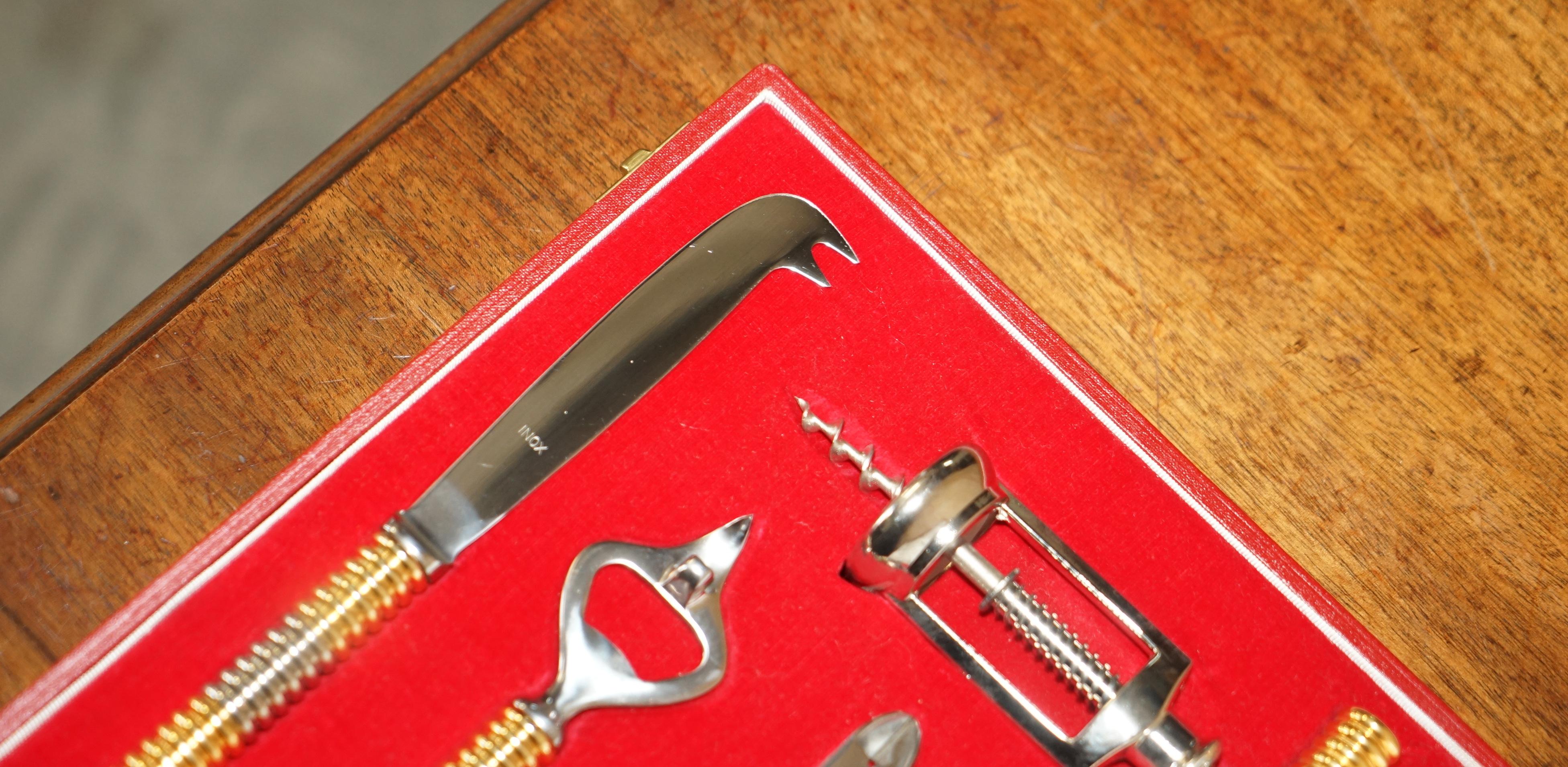 Collectable Asprey London Antique Art Deco Cheese Wine & Nut Cutlery Tool Set 11