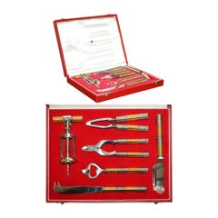 Collectable Asprey London Antique Art Deco Cheese Wine & Nut Cutlery Tool Set