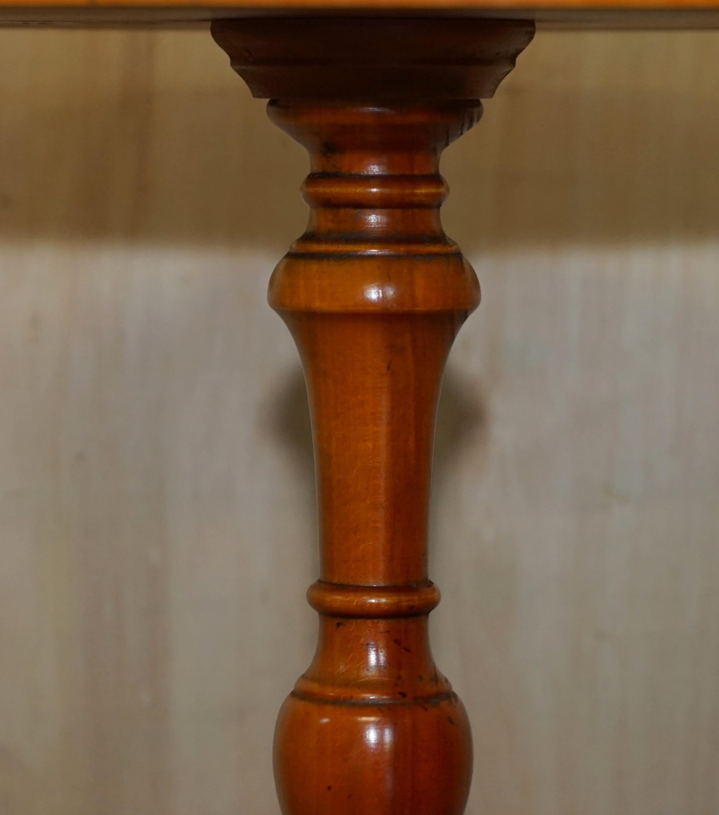 Art Deco Collectable Decorative Burr Yew Wood Side End Lamp Table with Gallery Rail For Sale