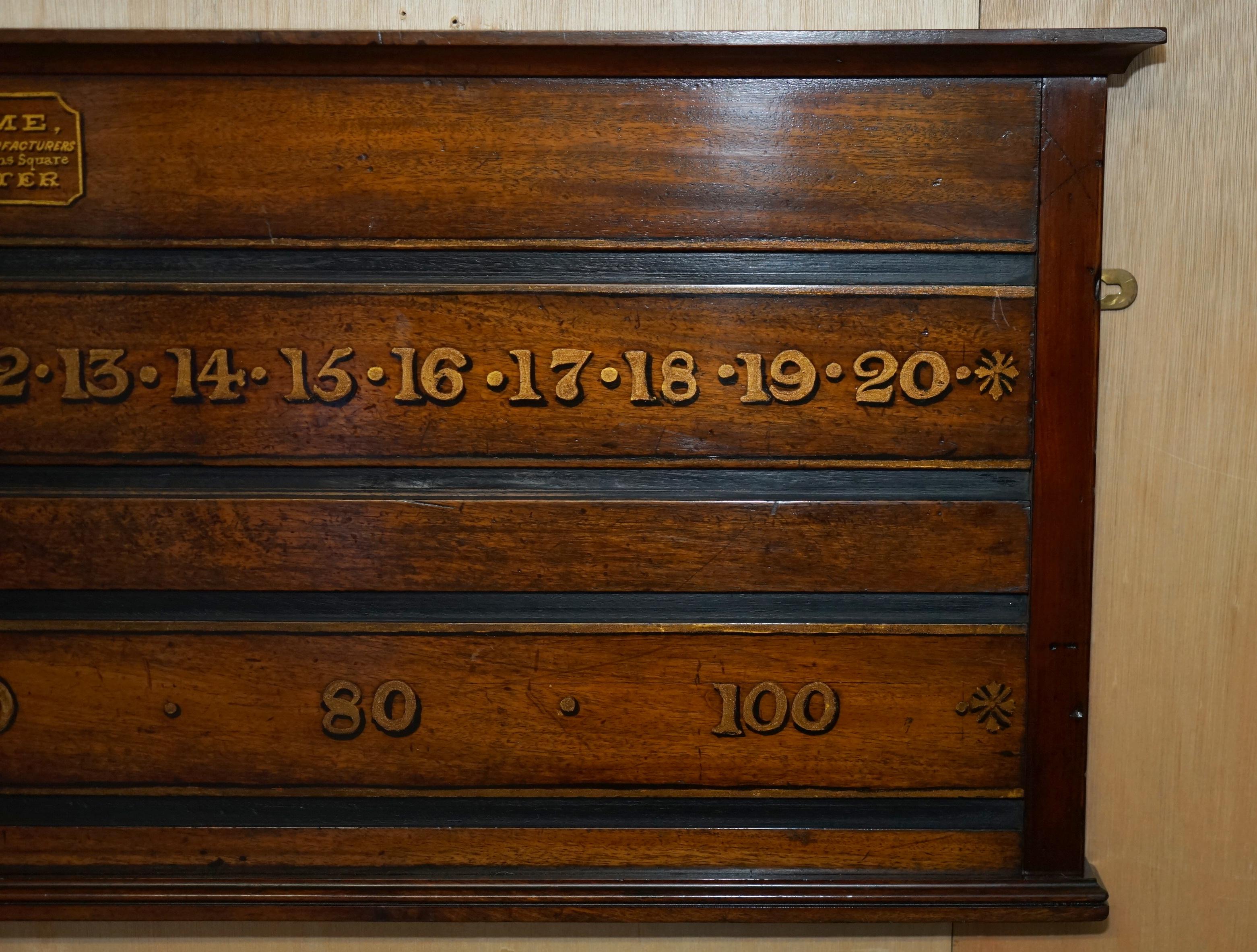 COLECCIONABLE EST 1848 T&J ORME MANCHESTER ANTiQUE VICTORIAN SNOOKER SCOREBOARD en venta 2