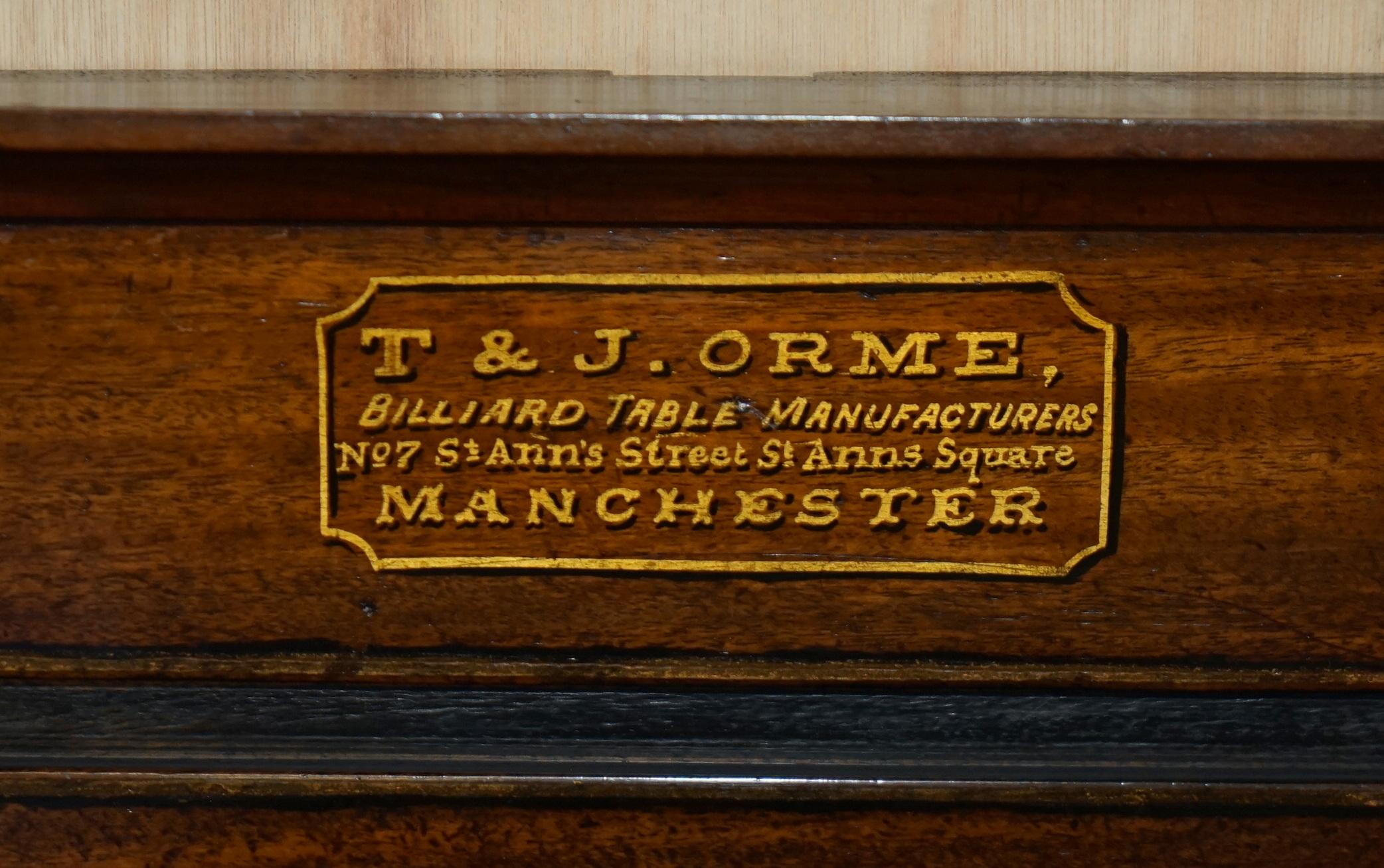COLECCIONABLE EST 1848 T&J ORME MANCHESTER ANTiQUE VICTORIAN SNOOKER SCOREBOARD Hecho a mano en venta